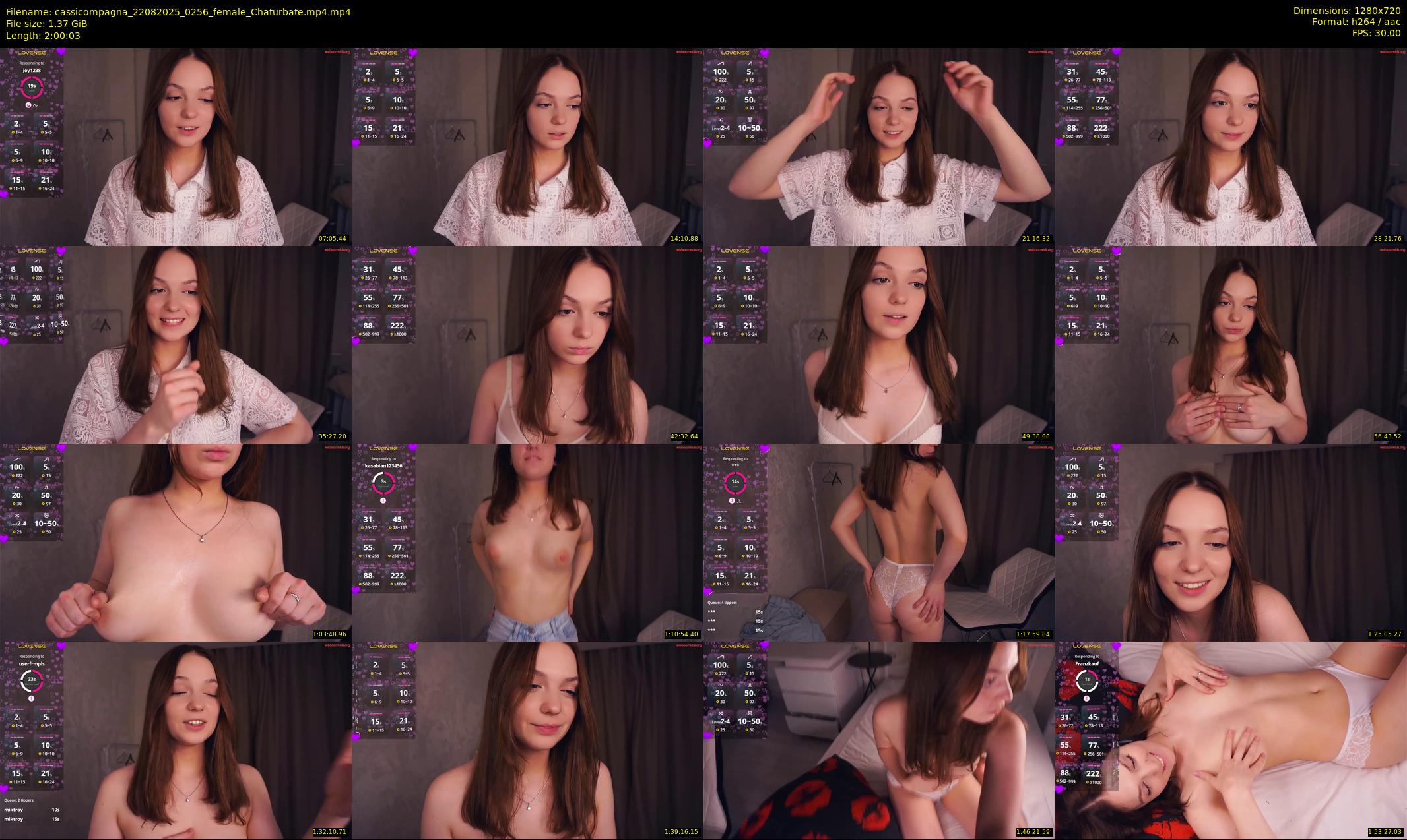 cassicompagna — 121 minute Chaturbate female cam show recording, 720p, Aug 22, 2025