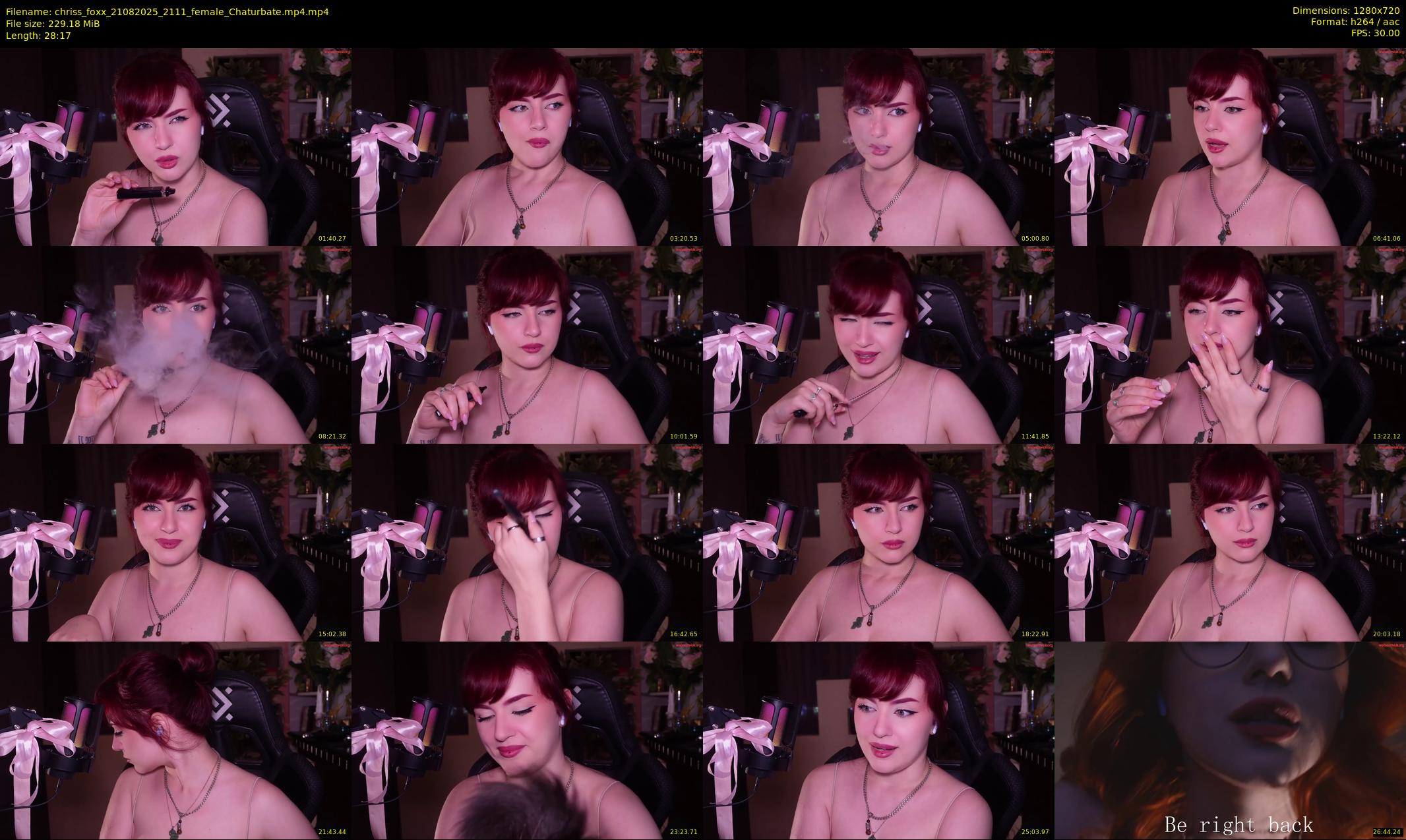 chriss_foxx — 29 minute Chaturbate female cam show recording, 720p, Aug 21, 2025