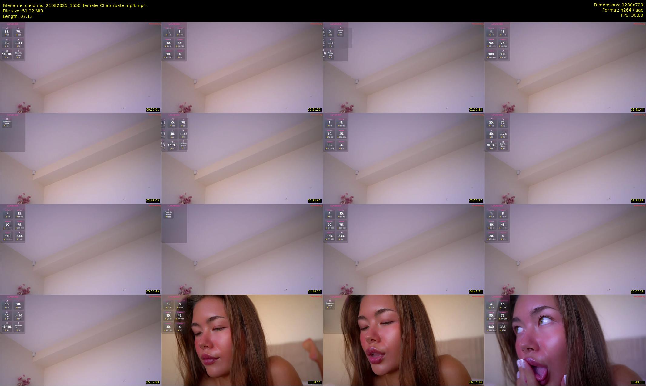 cielomio — 8 minute Chaturbate female cam show recording, 720p, Aug 21, 2025