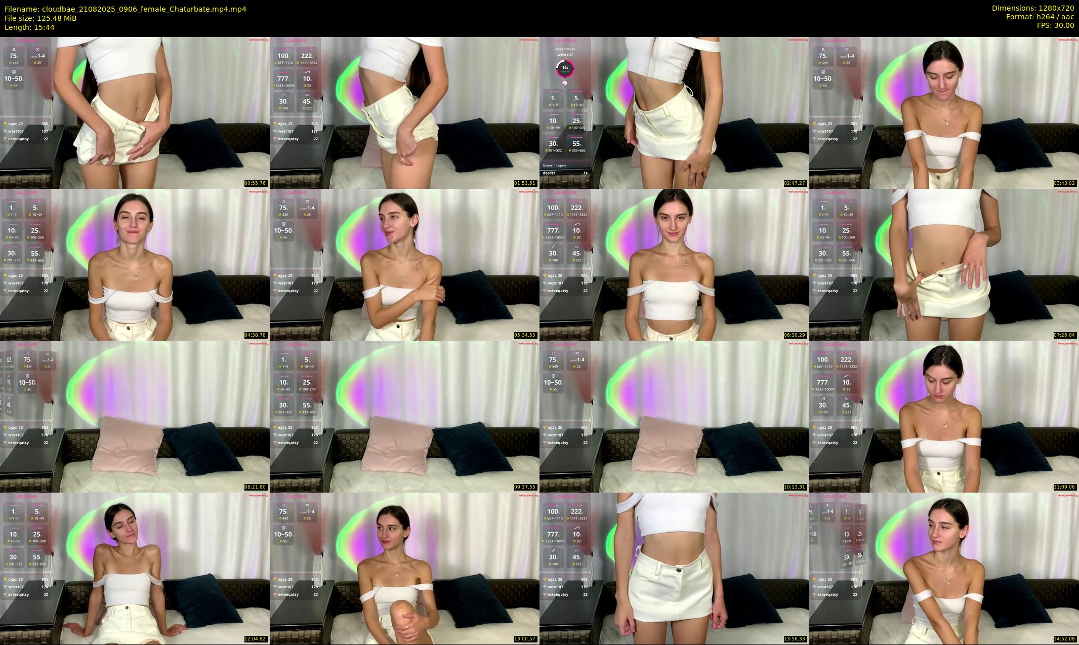 cloudbae — 16 minute Chaturbate female cam show recording, 720p, Aug 21, 2025