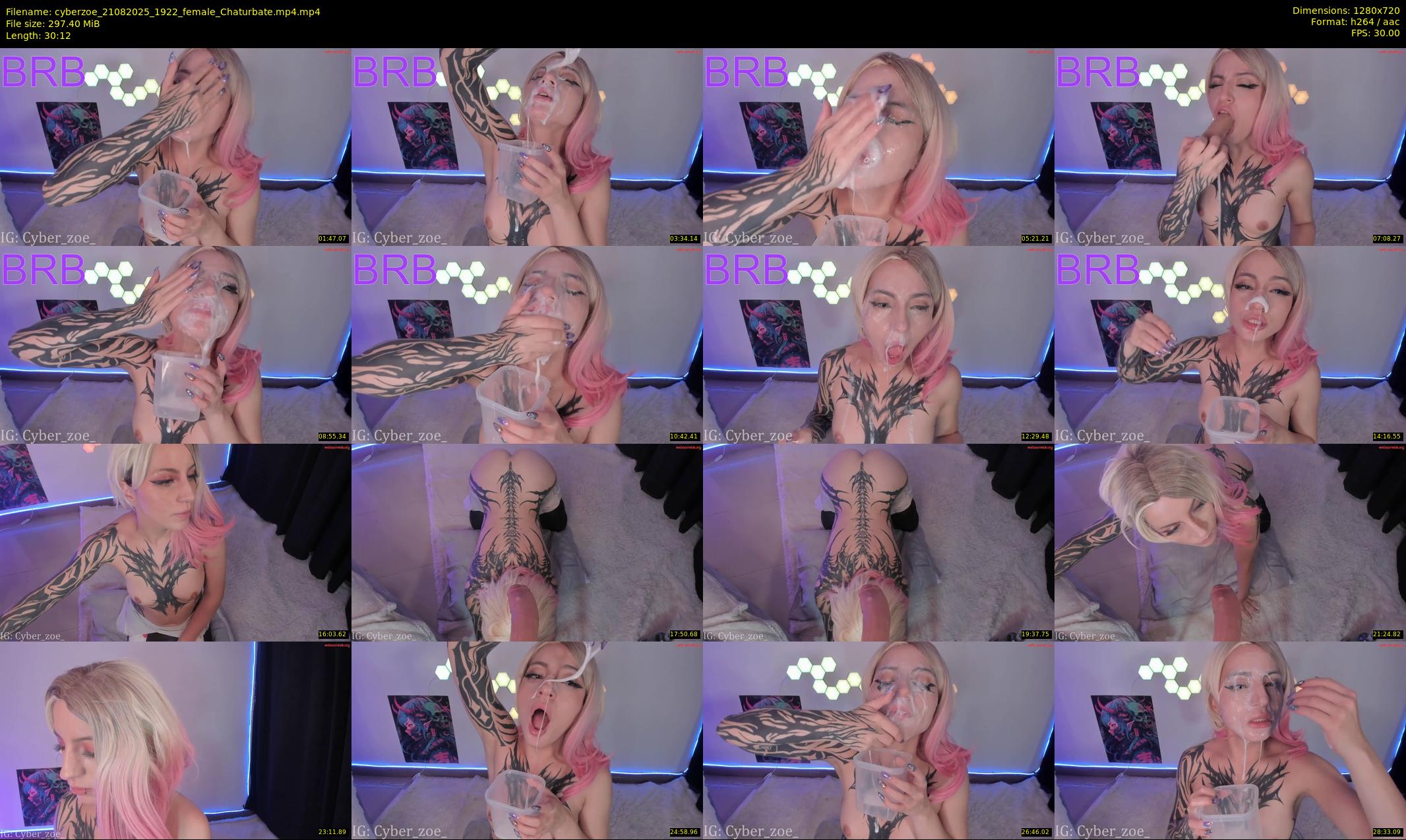 cyberzoe — 31 minute Chaturbate female cam show recording, 720p, Aug 21, 2025
