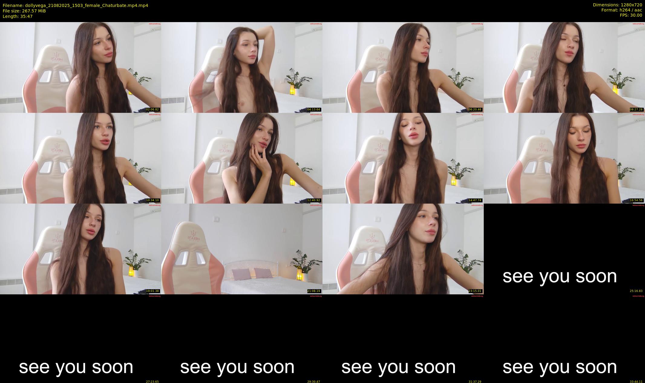 dollyvega — 36 minute Chaturbate female cam show recording, 720p, Aug 21, 2025