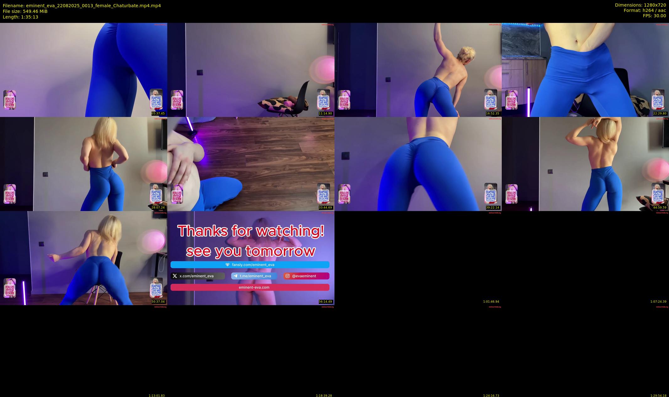 eminent_eva — 96 minute Chaturbate female cam show recording, 720p, Aug 22, 2025