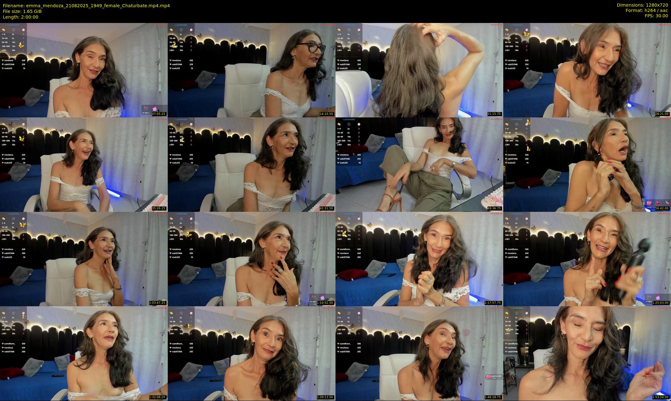 emma_mendoza — 120 minute Chaturbate female cam show recording, 720p, Aug 21, 2025