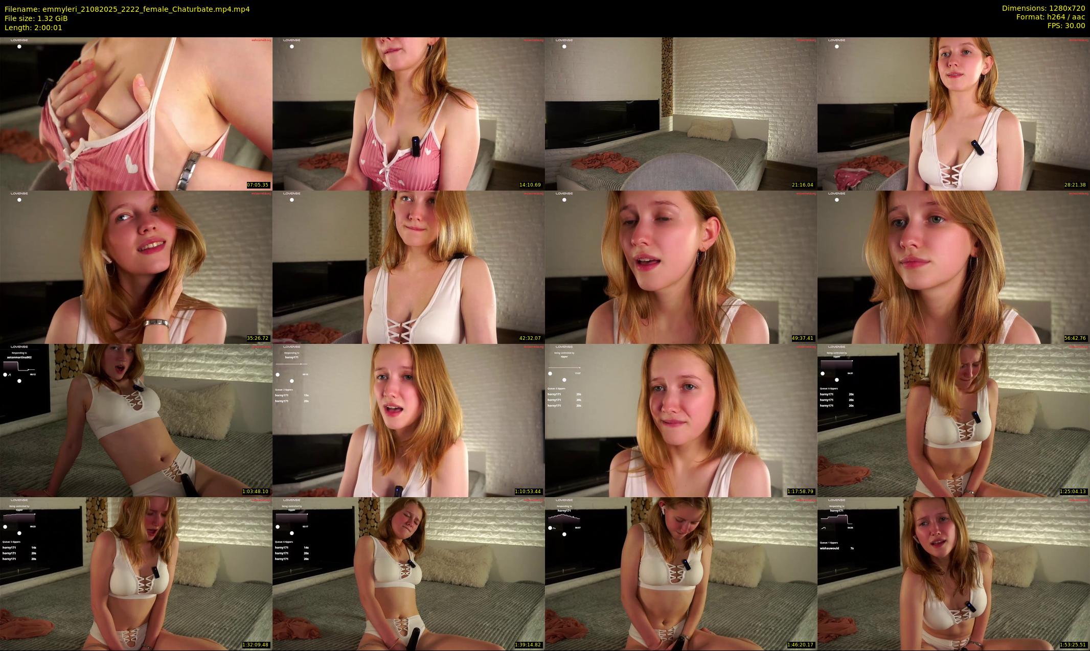 emmyleri — 121 minute Chaturbate female cam show recording, 720p, Aug 21, 2025