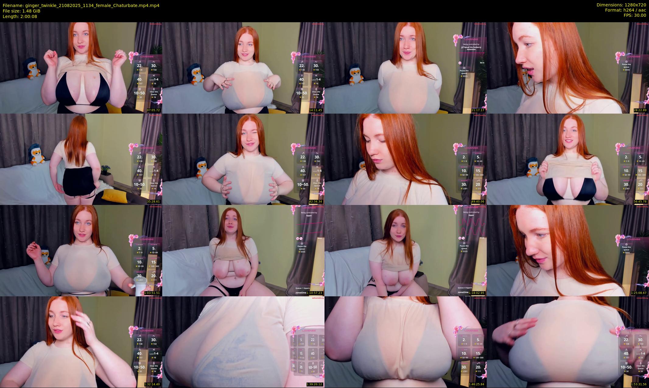 ginger_twinkle — 121 minute Chaturbate female cam show recording, 720p, Aug 21, 2025