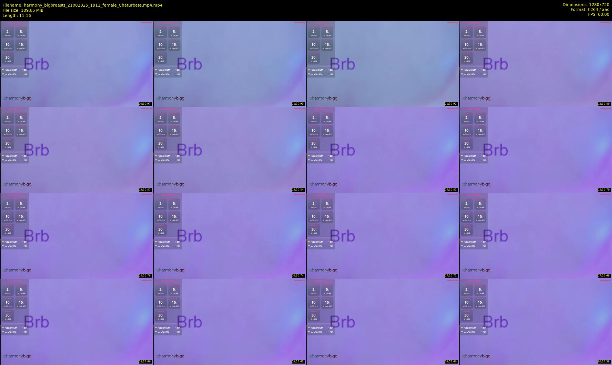 harmony_bigbreasts — 12 minute Chaturbate female cam show recording, 720p, Aug 21, 2025