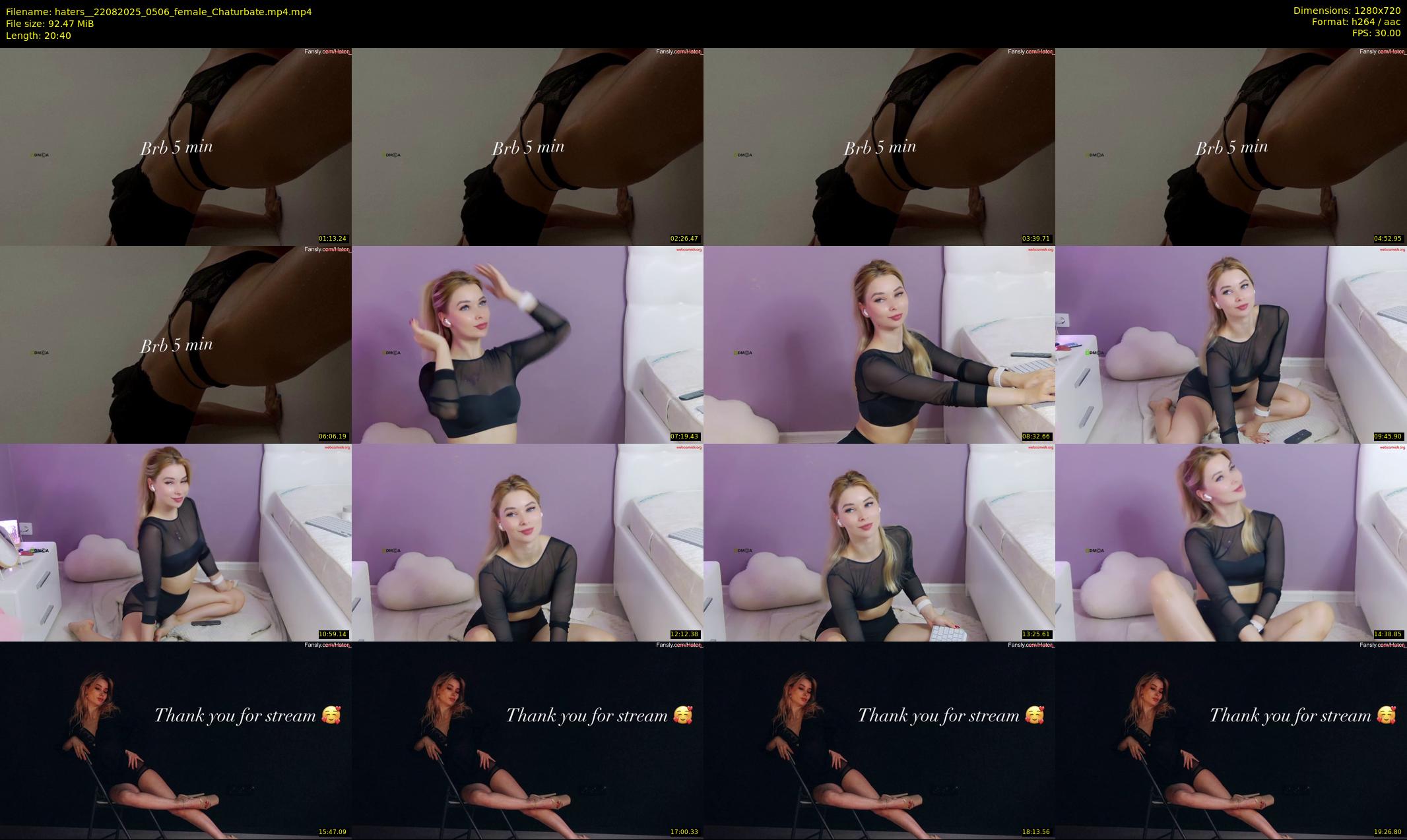 haters_ — 21 minute Chaturbate female cam show recording, 720p, Aug 22, 2025