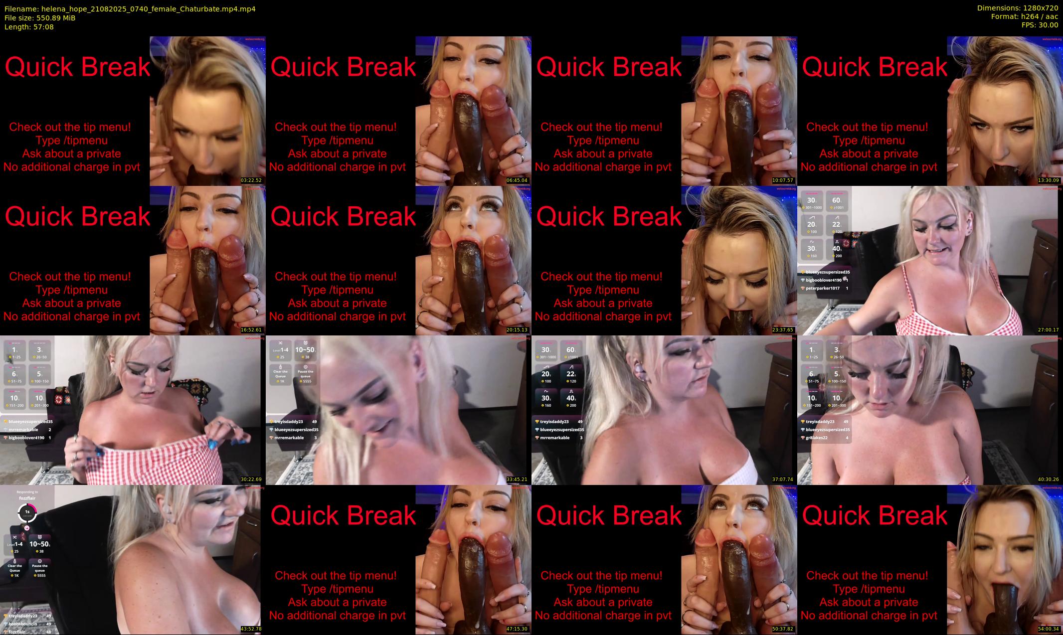 helena_hope — 58 minute Chaturbate female cam show recording, 720p, Aug 21, 2025