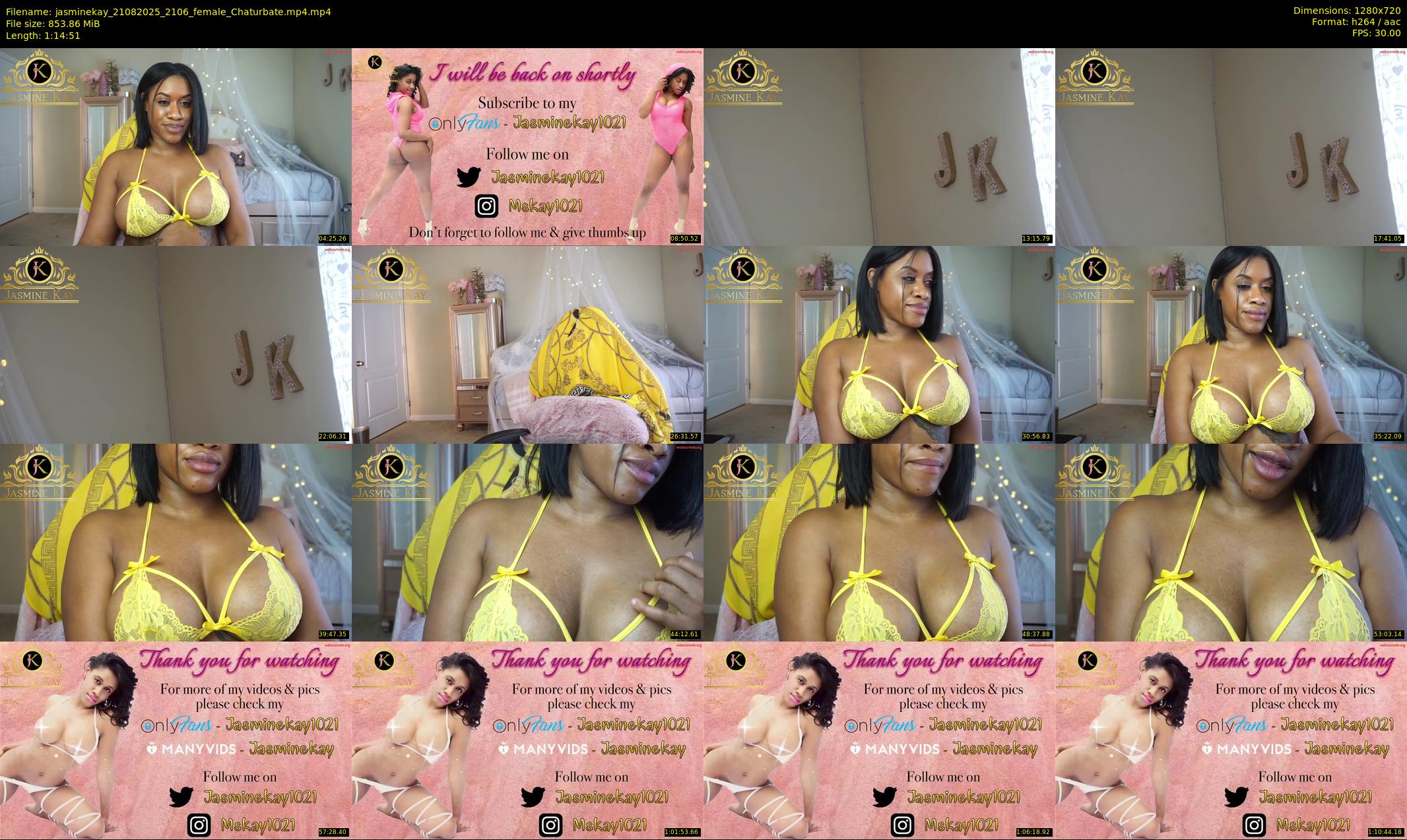 jasminekay — 75 minute Chaturbate female cam show recording, 720p, Aug 21, 2025