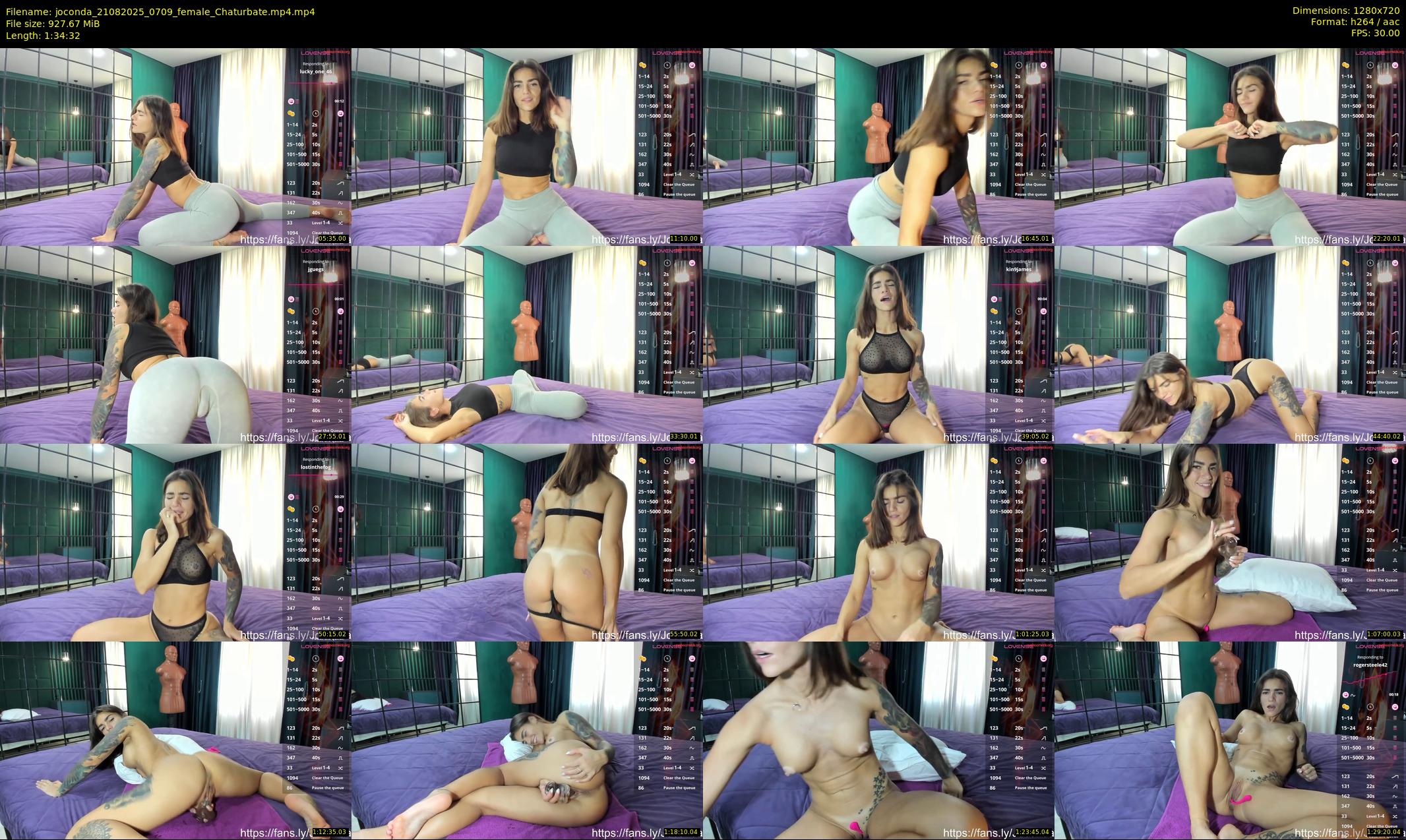 joconda — 95 minute Chaturbate female cam show recording, 720p, Aug 21, 2025