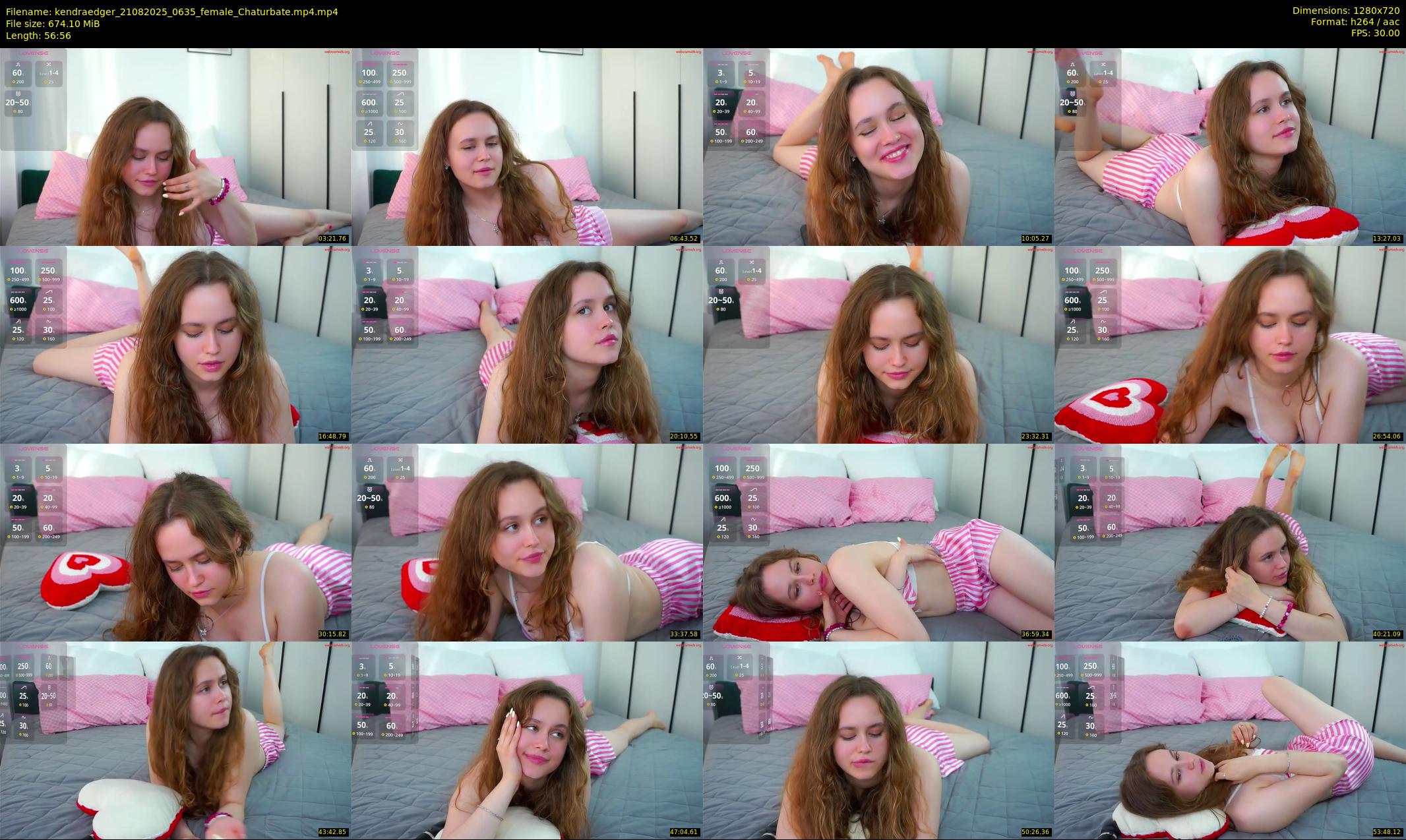 kendraedger — 57 minute Chaturbate female cam show recording, 720p, Aug 21, 2025