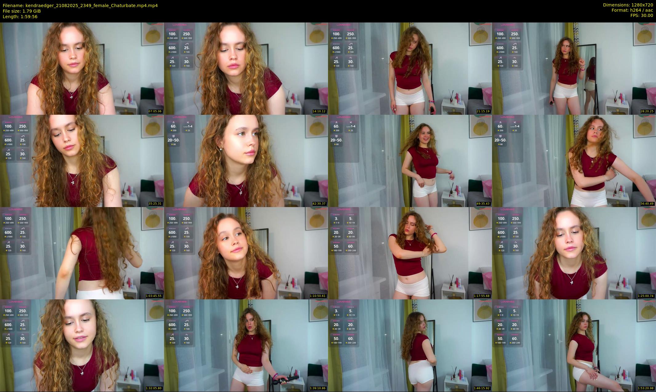 kendraedger — 120 minute Chaturbate female cam show recording, 720p, Aug 21, 2025