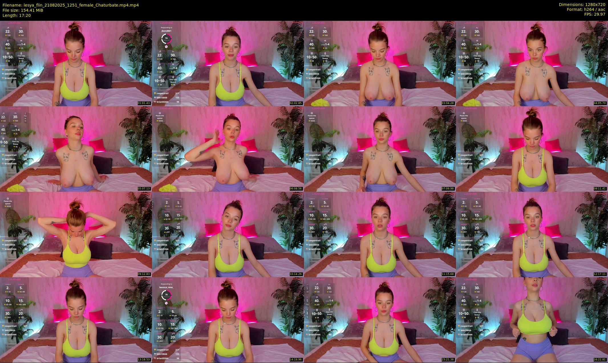 lesya_flin — 18 minute Chaturbate female cam show recording, 720p, Aug 21, 2025