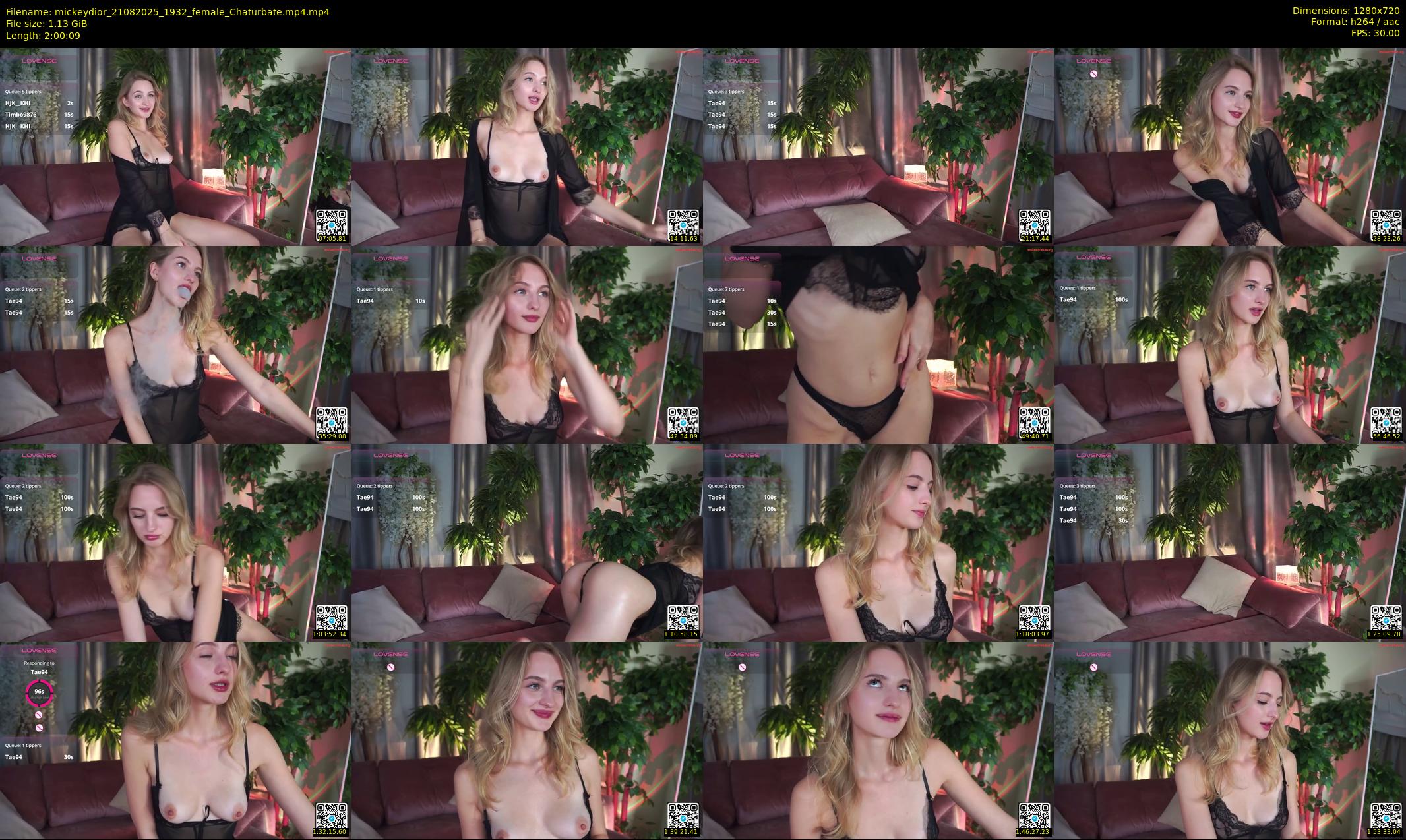 mickeydior — 121 minute Chaturbate female cam show recording, 720p, Aug 21, 2025