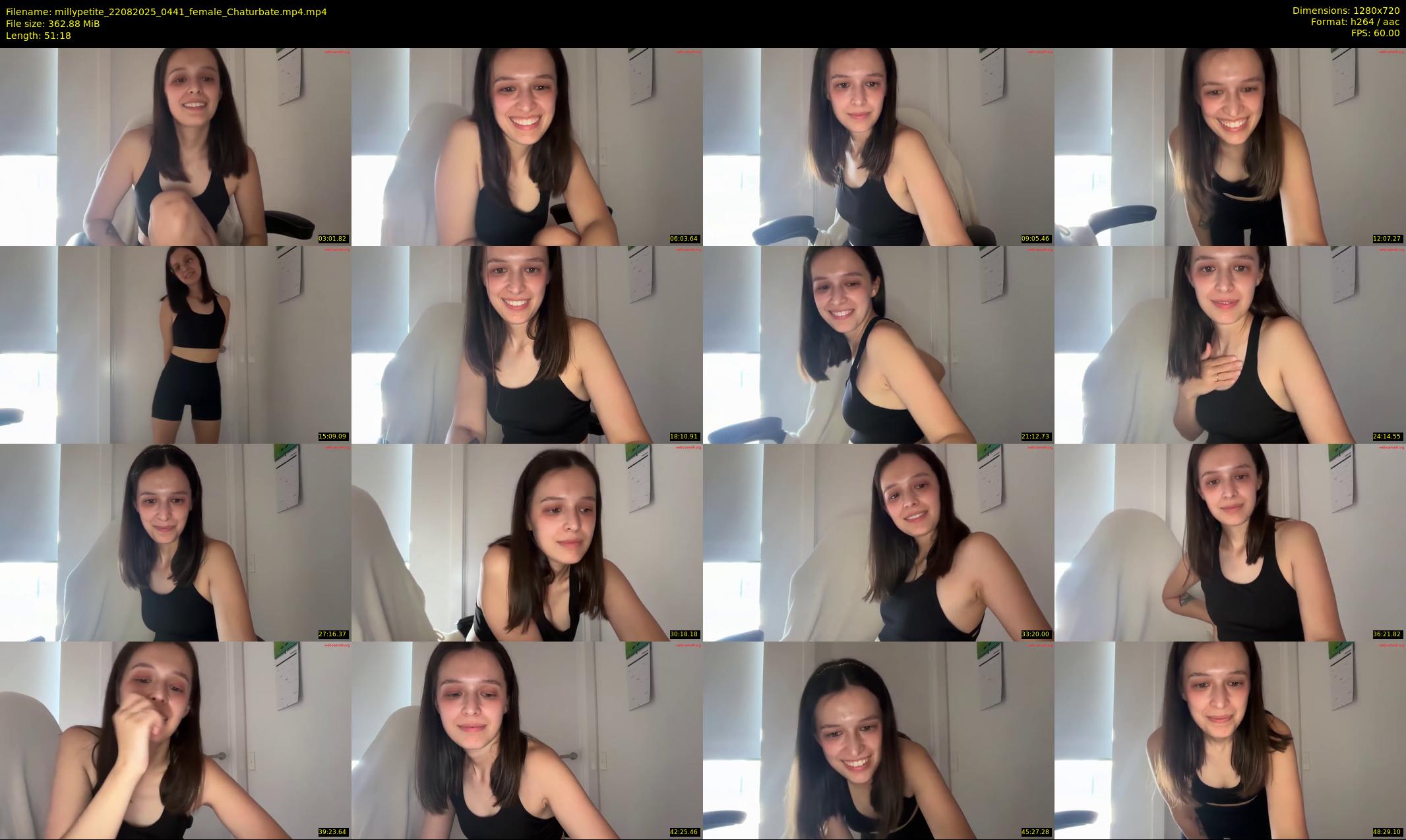 millypetite — 52 minute Chaturbate female cam show recording, 720p, Aug 22, 2025