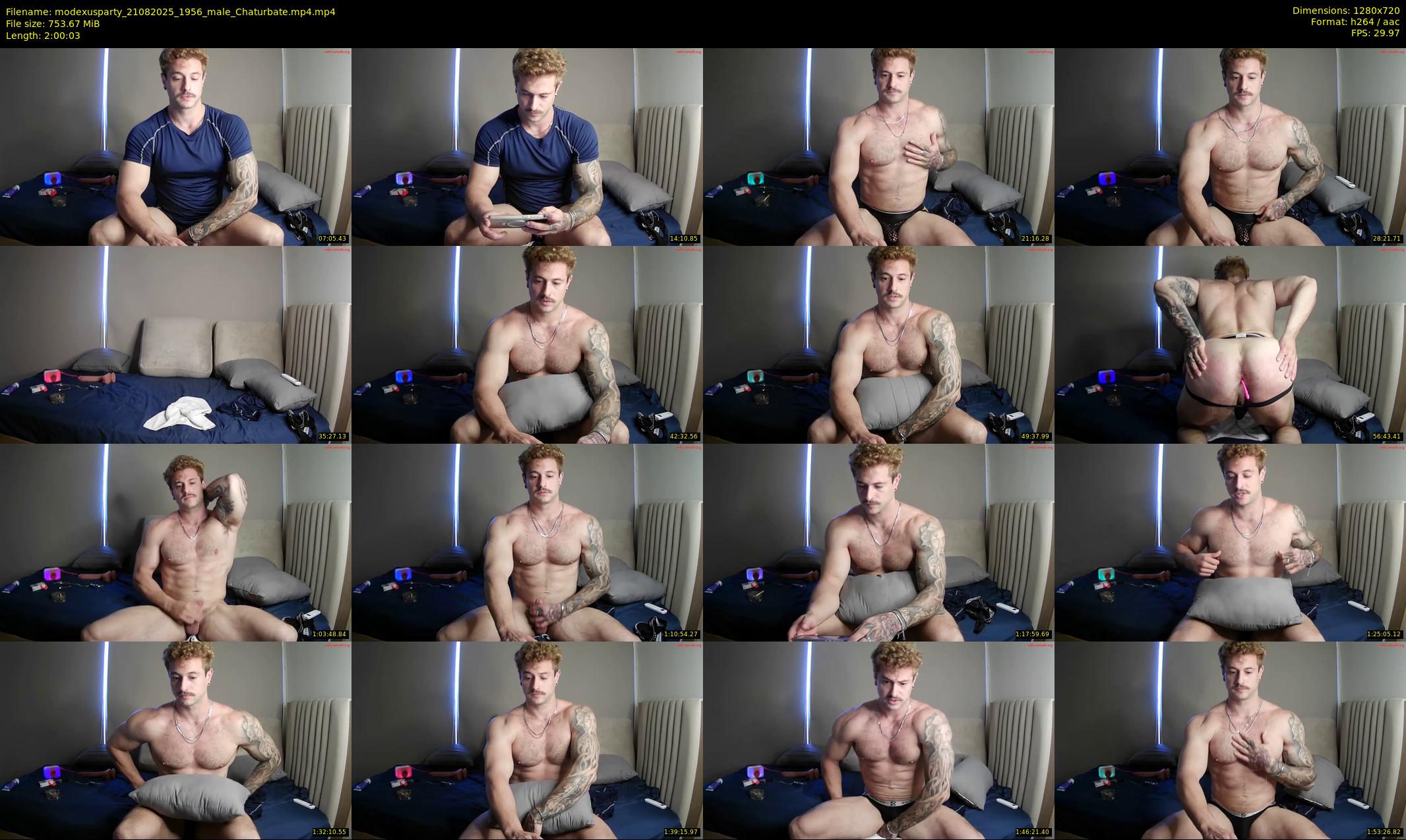 modexusparty — 121 minute Chaturbate male cam show recording, 720p, Aug 21, 2025
