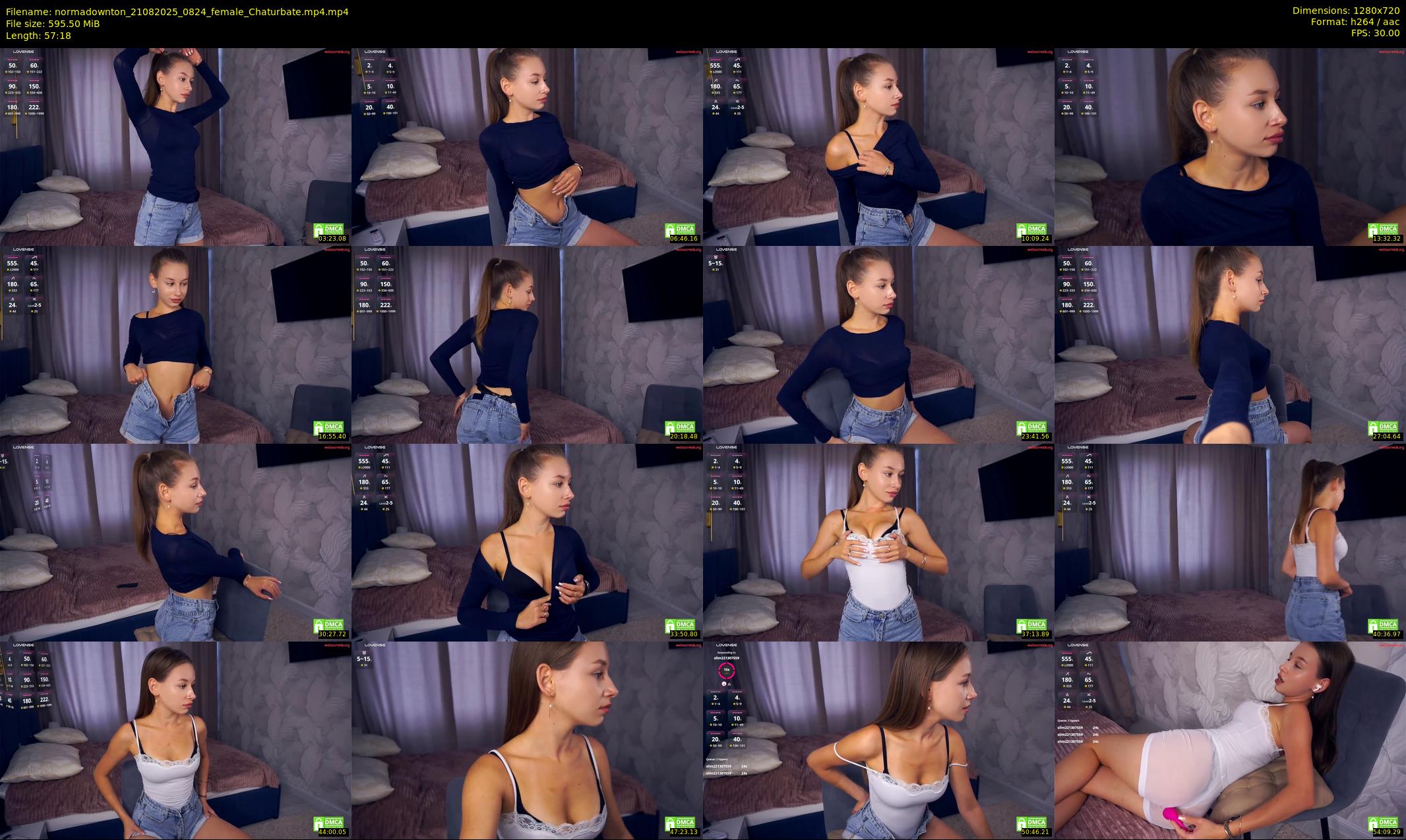 normadownton — 58 minute Chaturbate female cam show recording, 720p, Aug 21, 2025