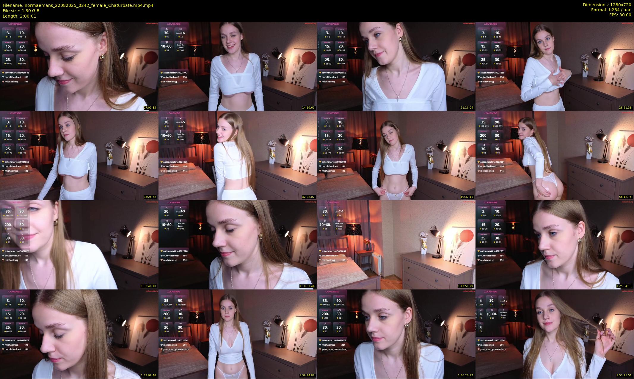 normaemans — 121 minute Chaturbate female cam show recording, 720p, Aug 22, 2025