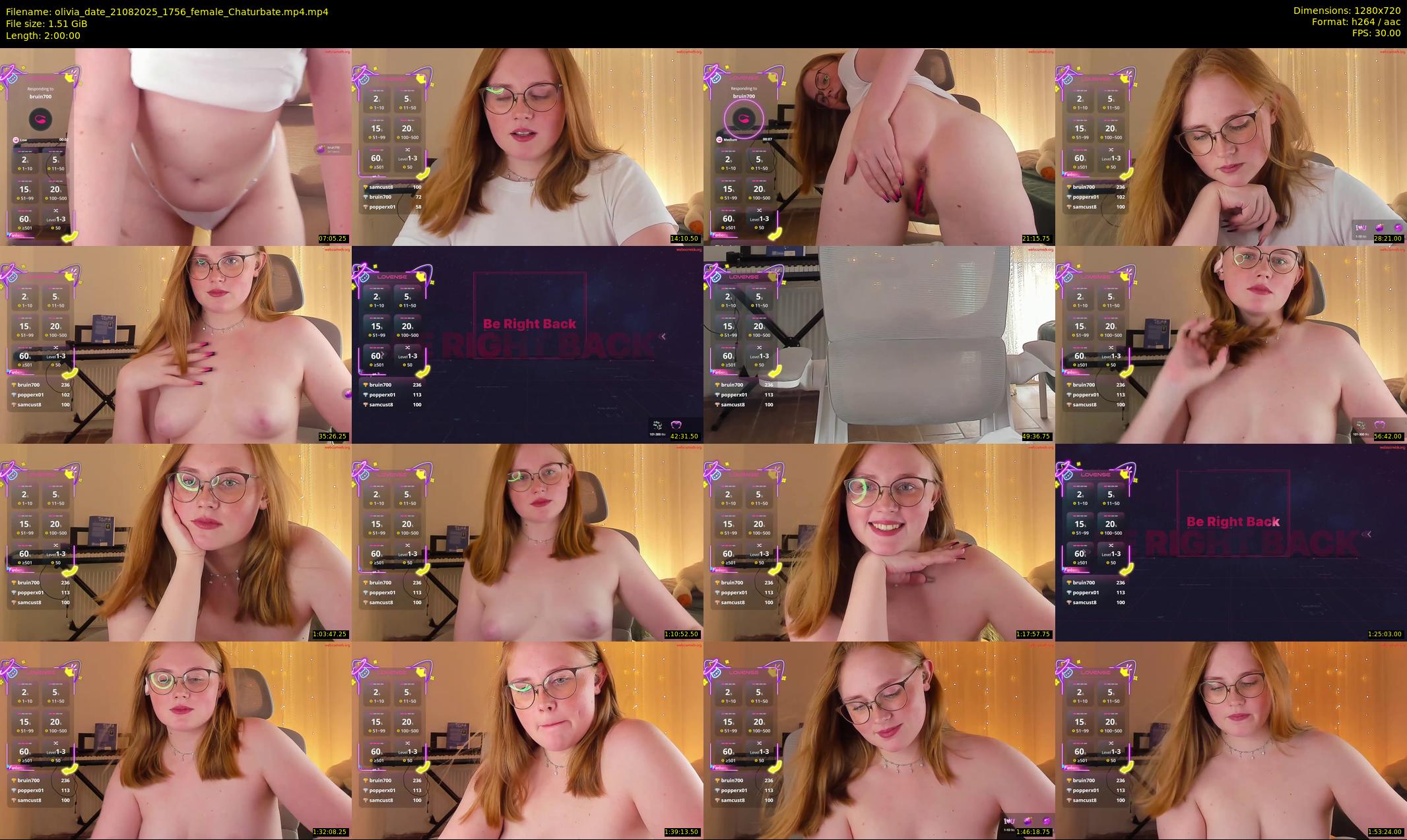 olivia_date — 120 minute Chaturbate female cam show recording, 720p, Aug 21, 2025