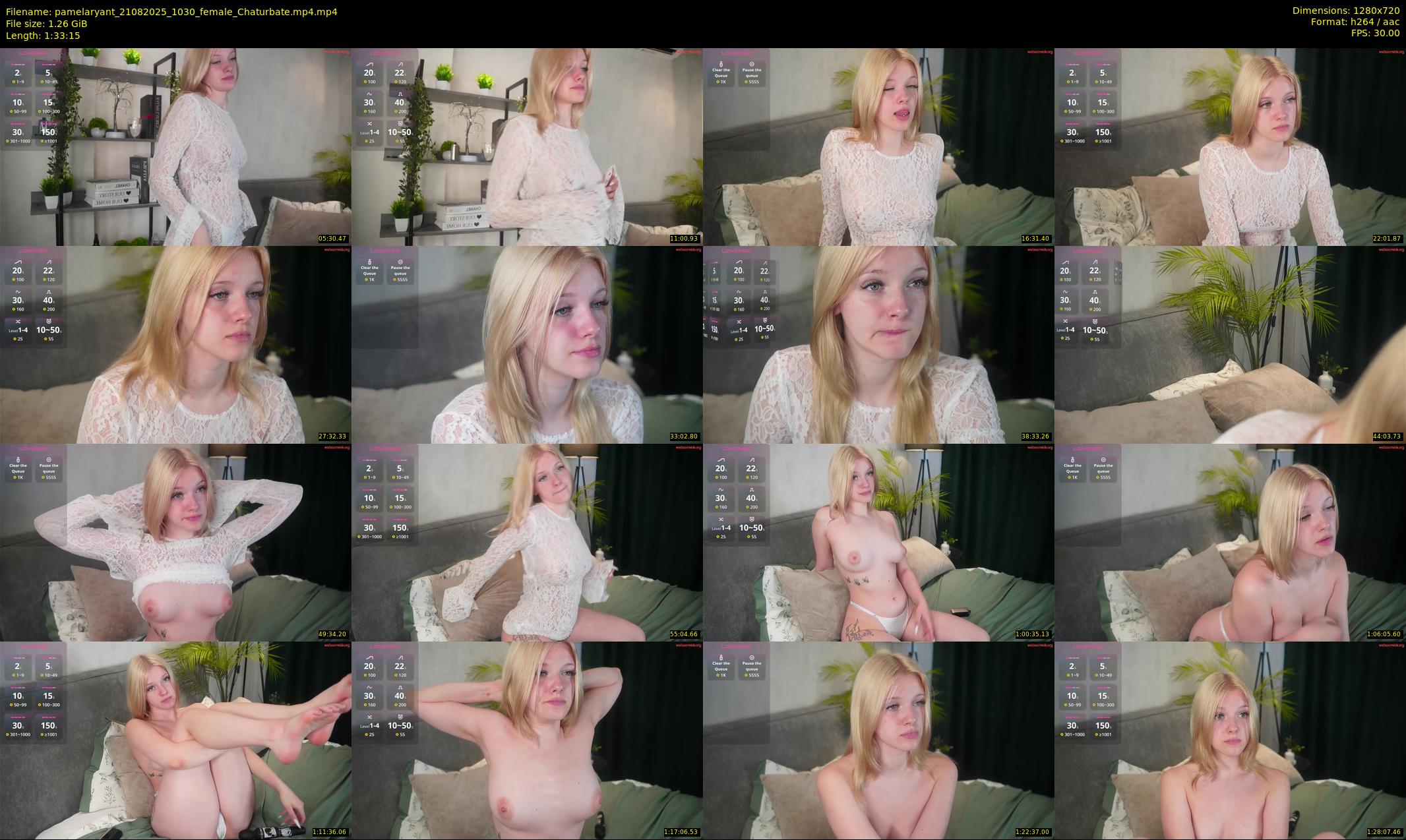 pamelaryant — 94 minute Chaturbate female cam show recording, 720p, Aug 21, 2025