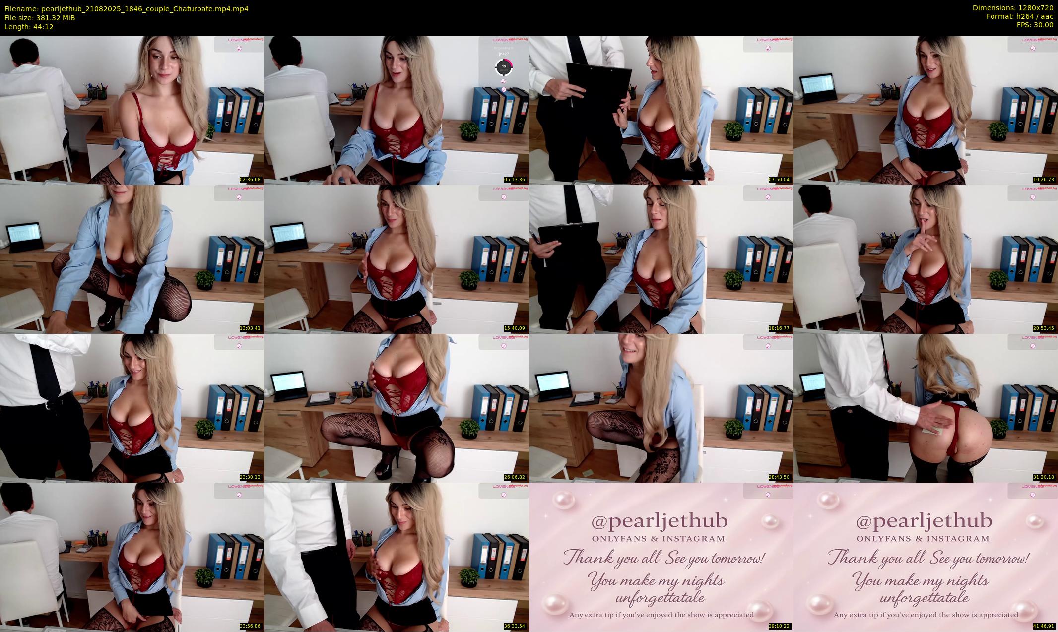 pearljethub — 45 minute Chaturbate couple cam show recording, 720p, Aug 21, 2025