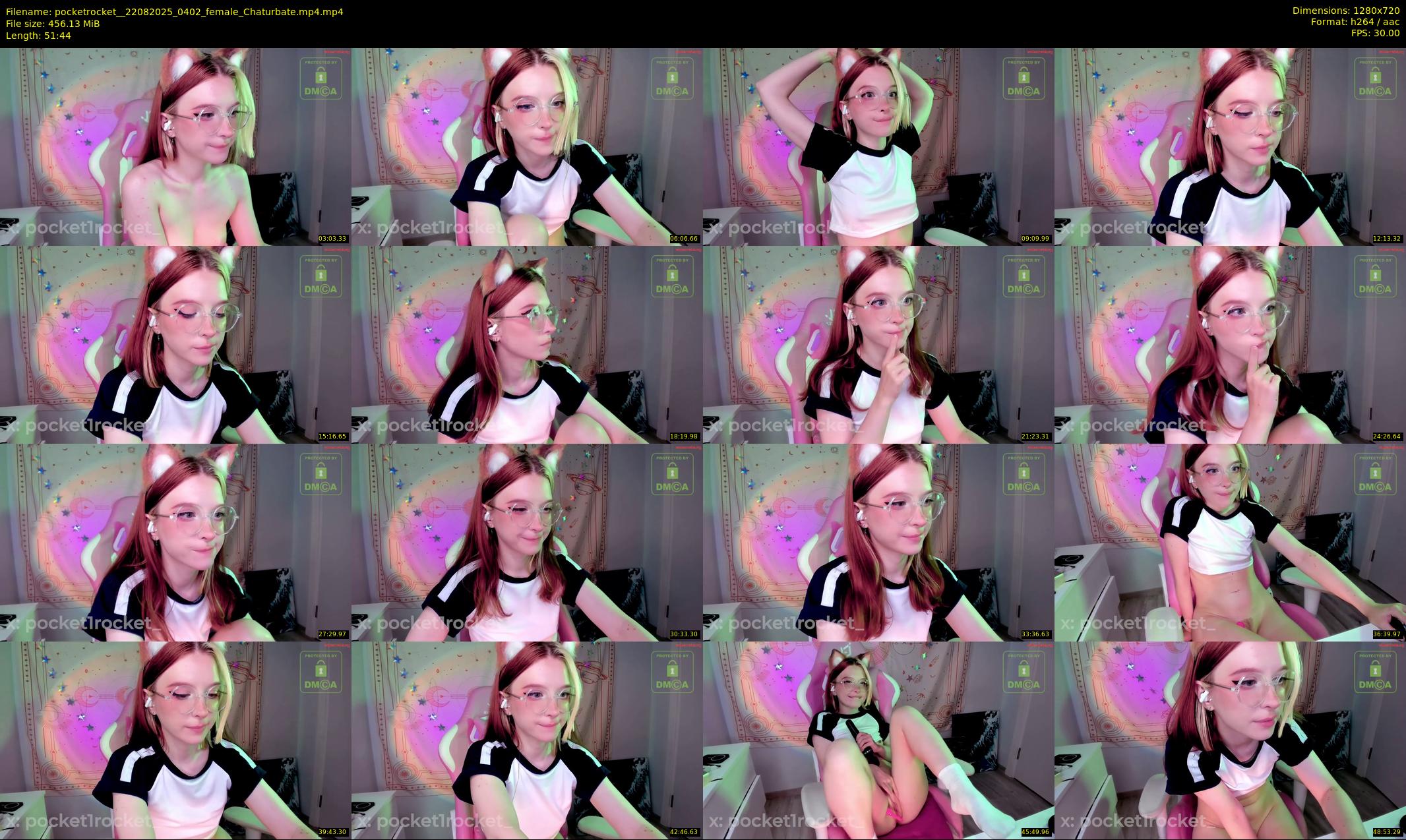 pocketrocket_ — 52 minute Chaturbate female cam show recording, 720p, Aug 22, 2025
