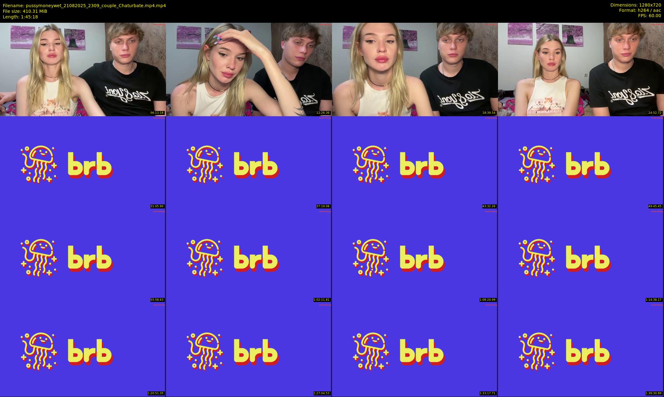pussymoneywet — 106 minute Chaturbate couple cam show recording, 720p, Aug 21, 2025
