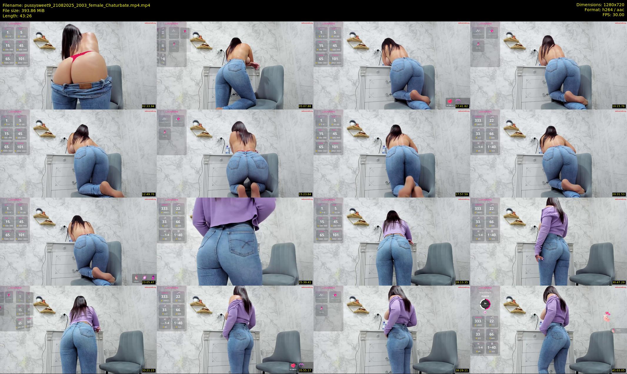 pussysweet9 — 44 minute Chaturbate female cam show recording, 720p, Aug 21, 2025