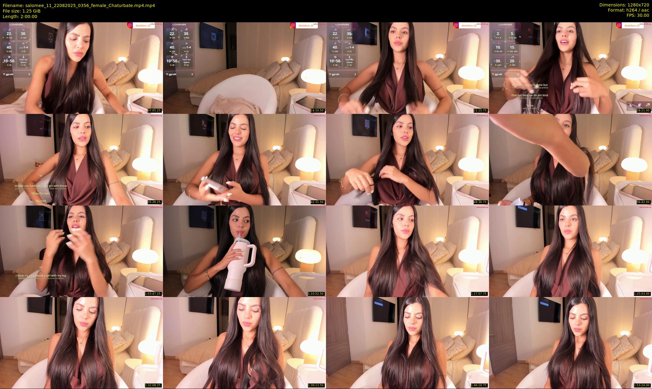 salomee_11 — 120 minute Chaturbate female cam show recording, 720p, Aug 22, 2025