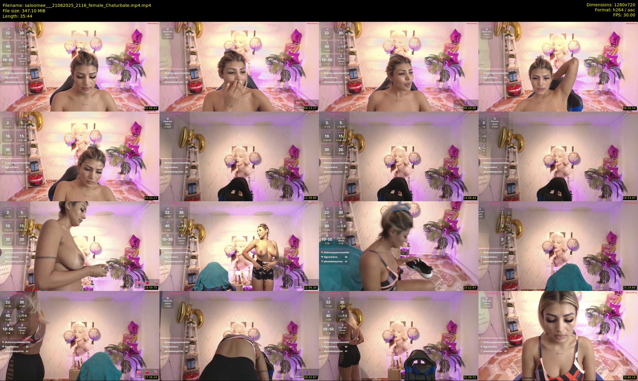 saloomee__ — 36 minute Chaturbate female cam show recording, 720p, Aug 21, 2025