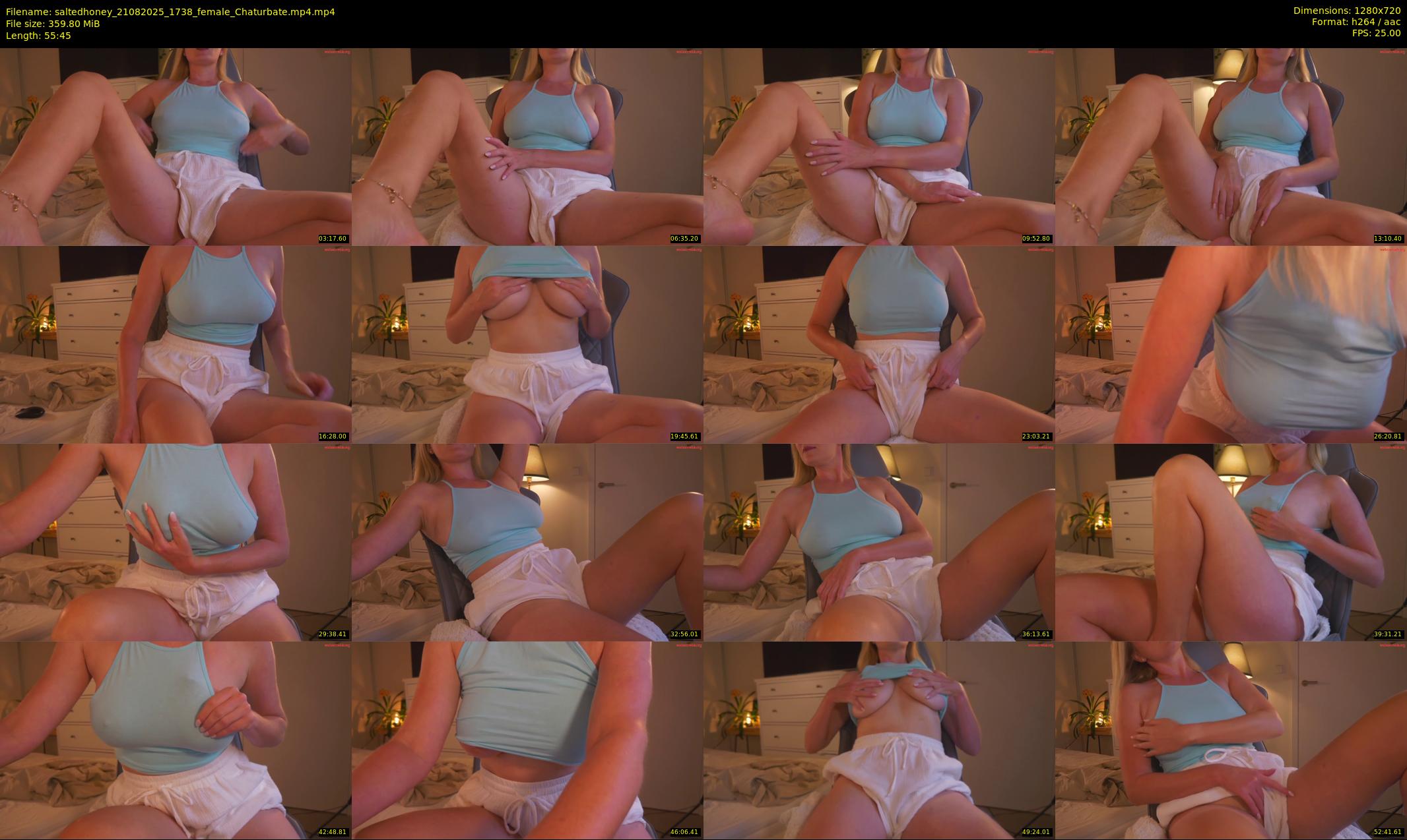 saltedhoney — 56 minute Chaturbate female cam show recording, 720p, Aug 21, 2025