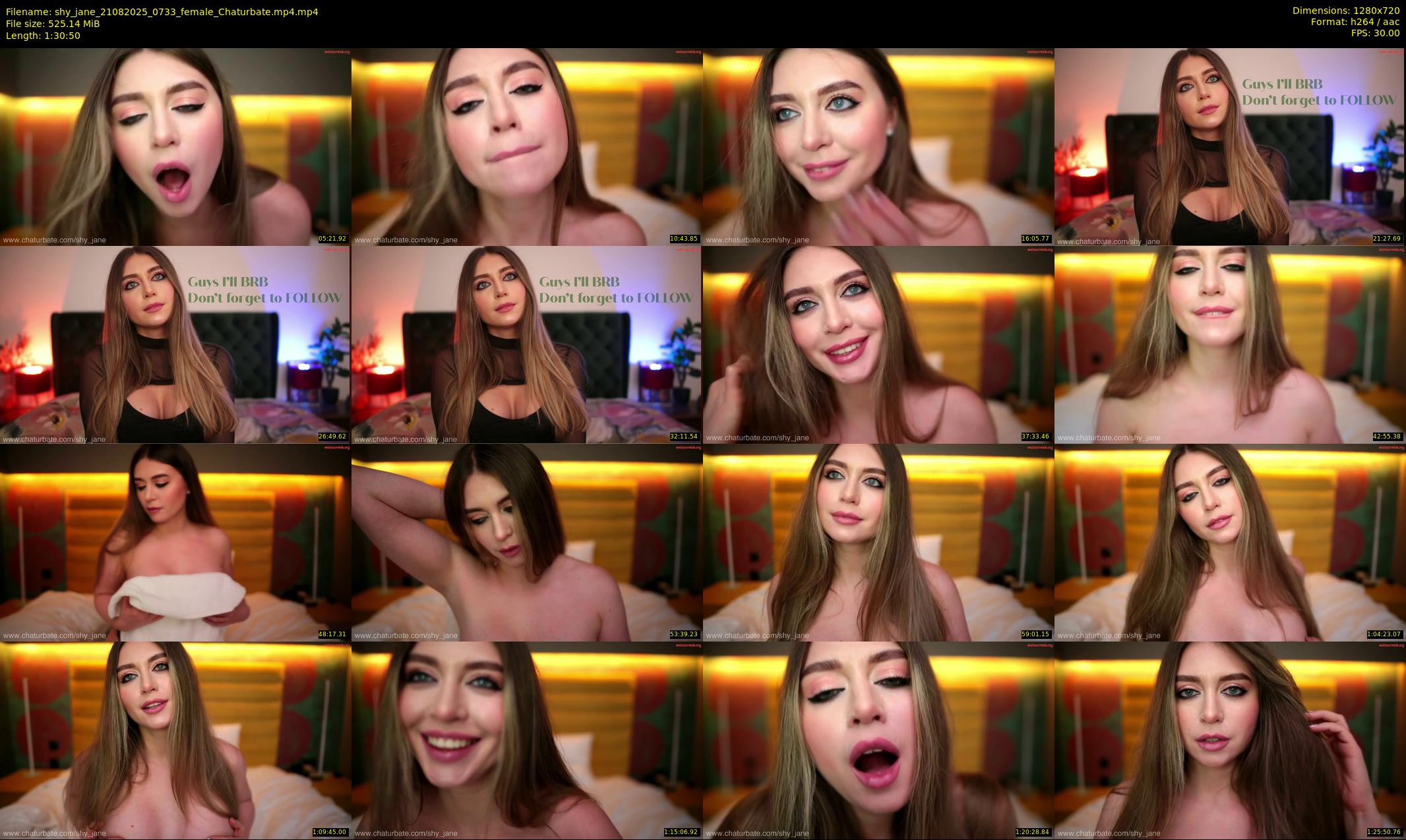shy_jane — 91 minute Chaturbate female cam show recording, 720p, Aug 21, 2025