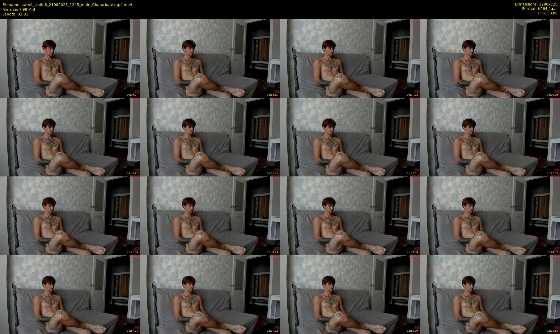 sweet_smith8 — 3 minute Chaturbate male cam show recording, 720p, Aug 21, 2025
