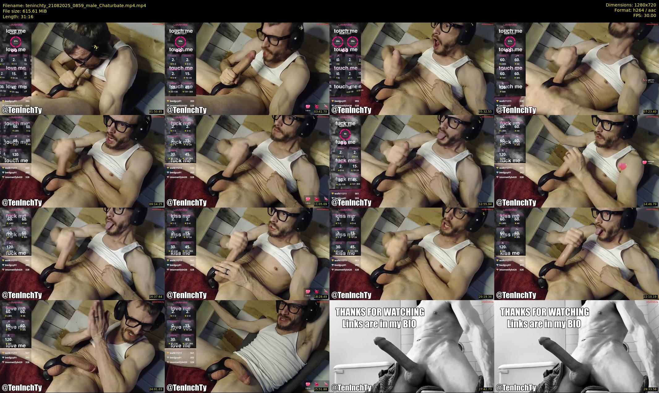 teninchty — 32 minute Chaturbate male cam show recording, 720p, Aug 21, 2025