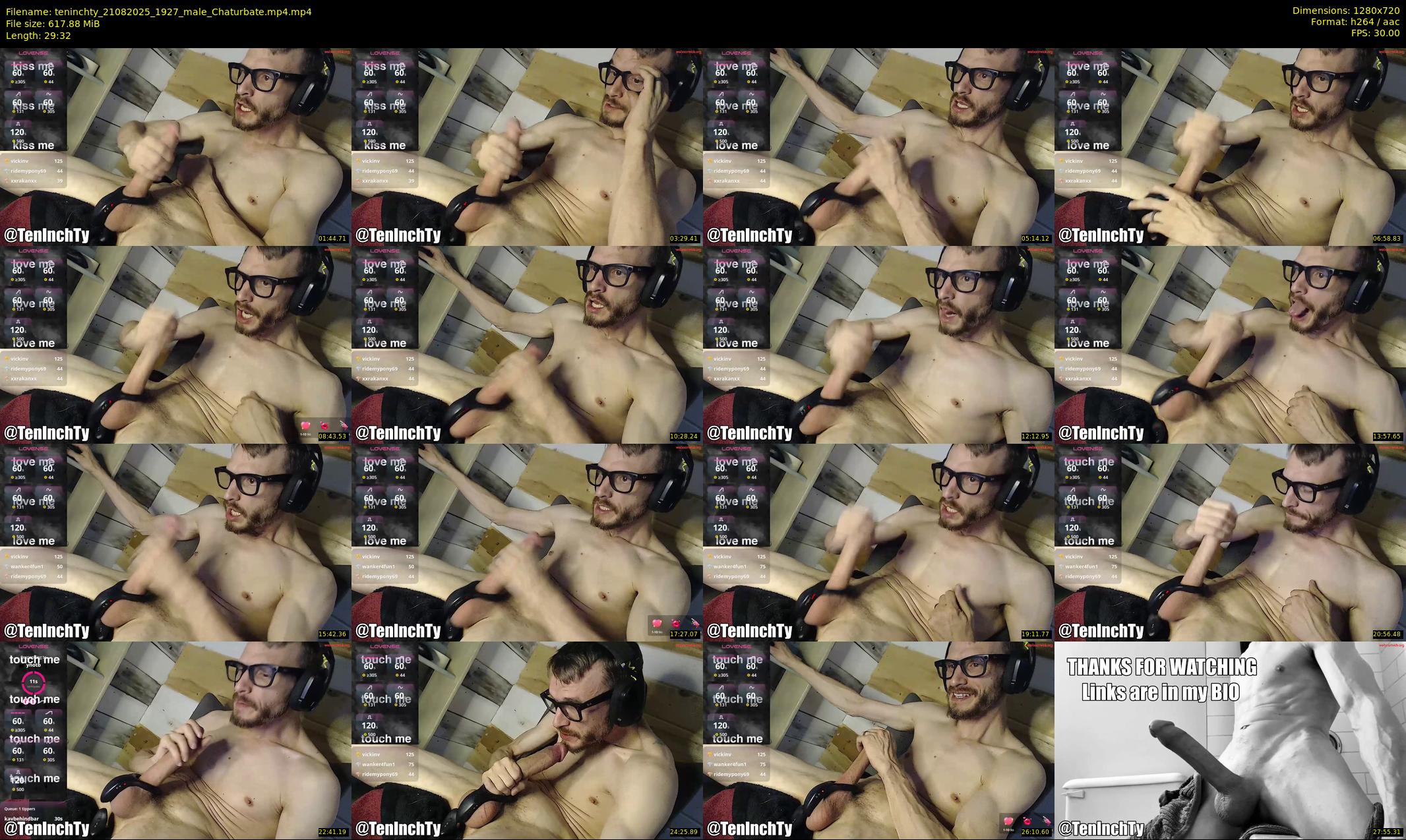 teninchty — 30 minute Chaturbate male cam show recording, 720p, Aug 21, 2025