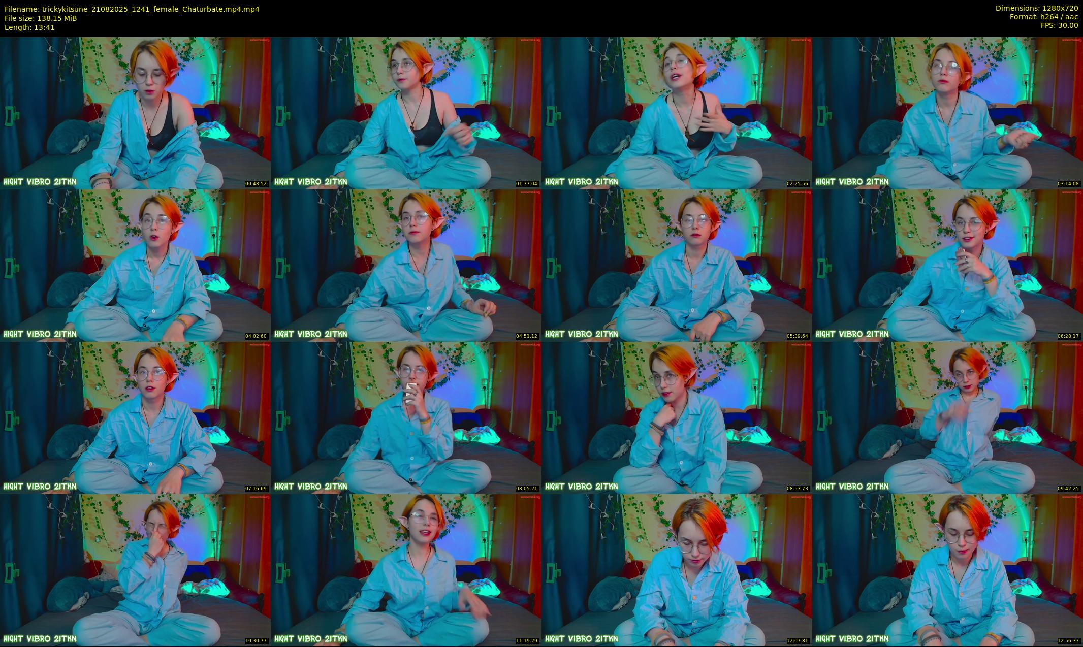 trickykitsune — 14 minute Chaturbate female cam show recording, 720p, Aug 21, 2025