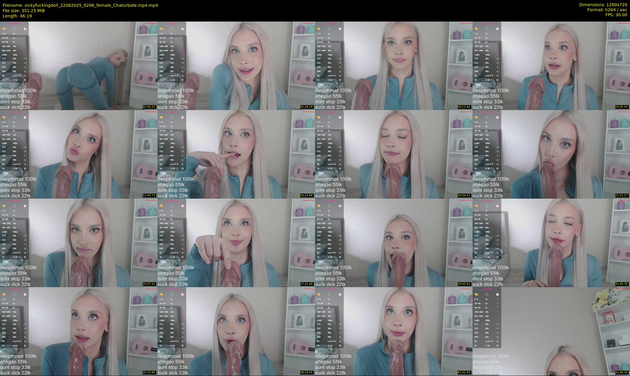 vickyfuckingdoll — 47 minute Chaturbate female cam show recording, 720p, Aug 22, 2025