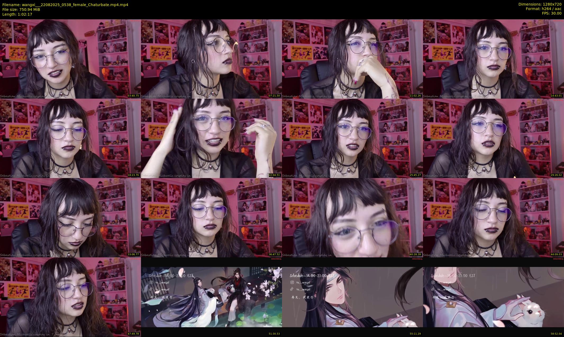 wangxi__ — 63 minute Chaturbate female cam show recording, 720p, Aug 22, 2025