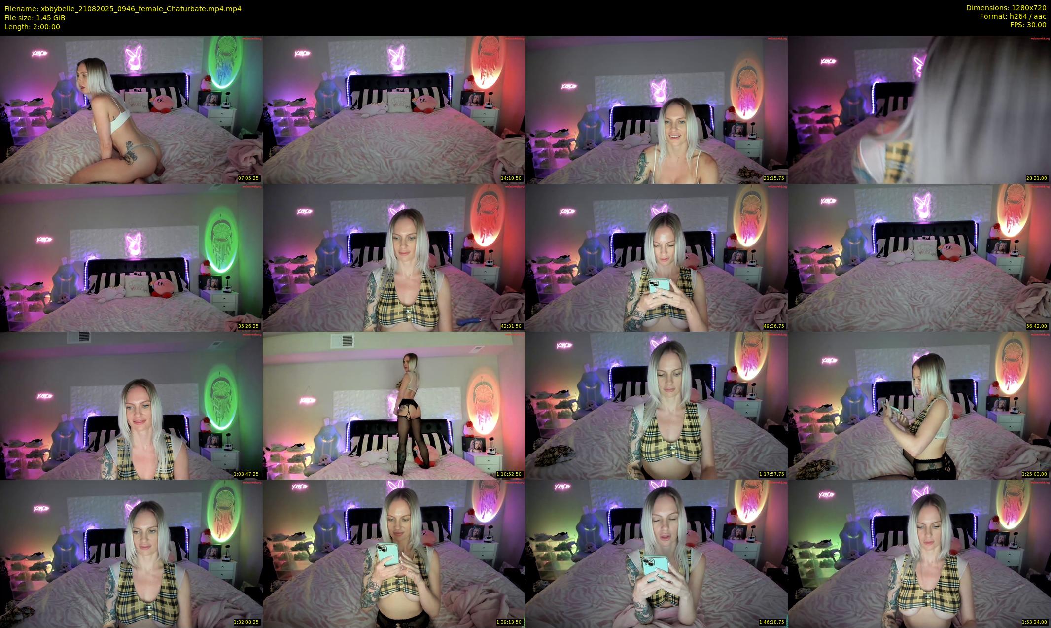 xbbybelle — 120 minute Chaturbate female cam show recording, 720p, Aug 21, 2025