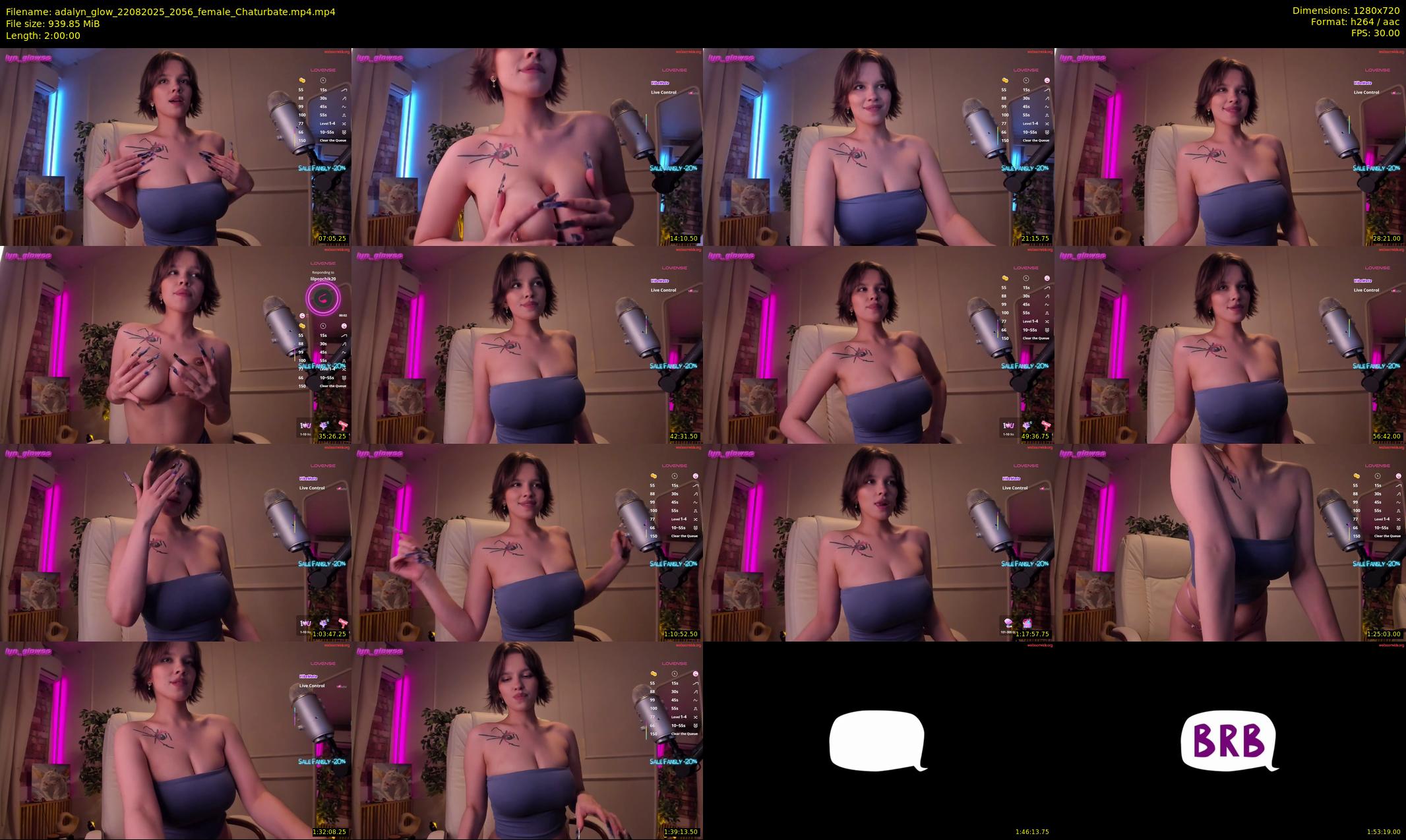 adalyn_glow — 120 minute Chaturbate female cam show recording, 720p, Aug 22, 2025