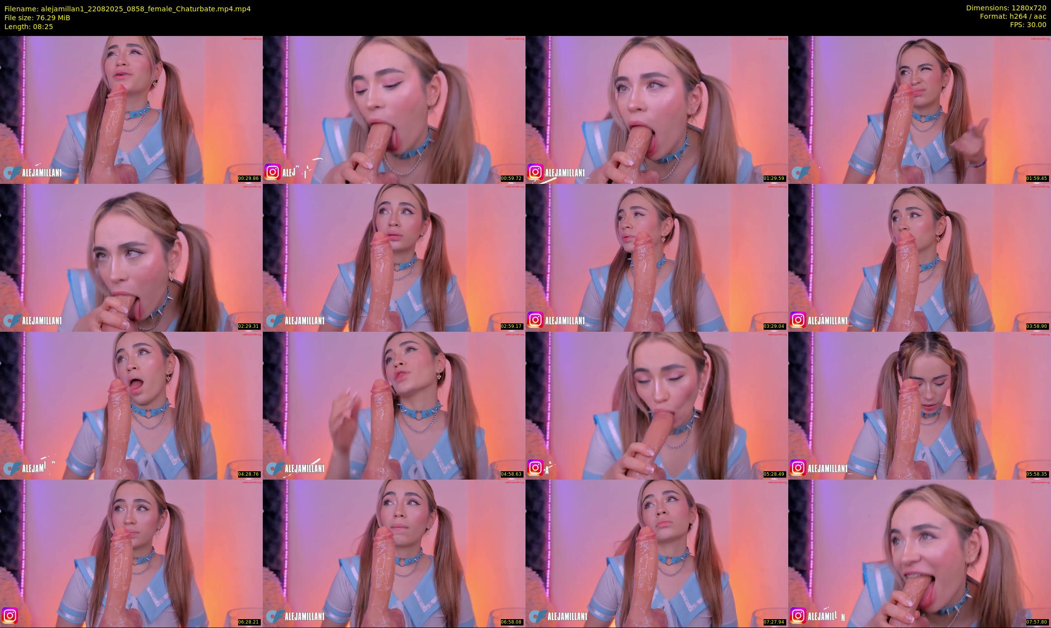 alejamillan1 — 9 minute Chaturbate female cam show recording, 720p, Aug 22, 2025