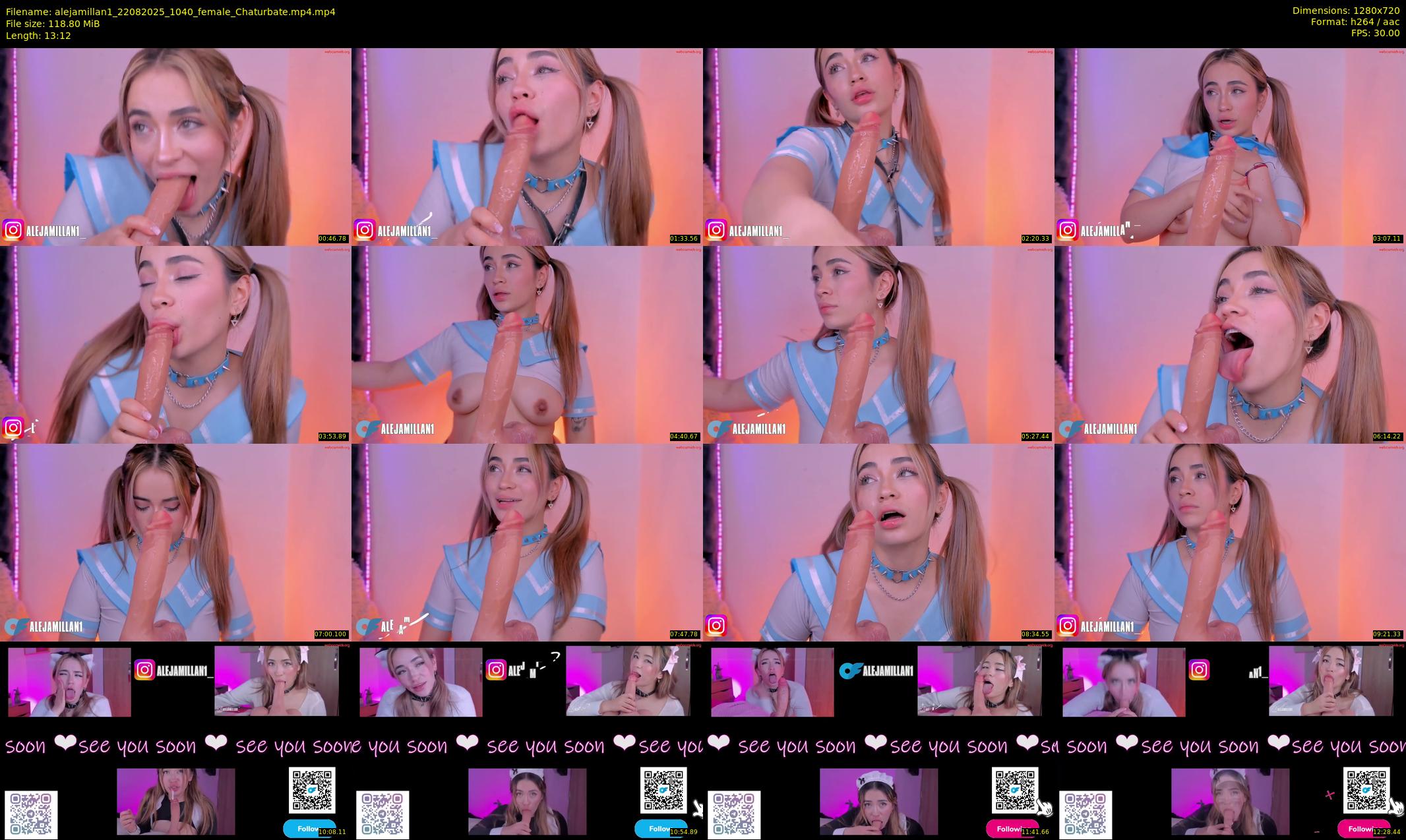 alejamillan1 — 14 minute Chaturbate female cam show recording, 720p, Aug 22, 2025