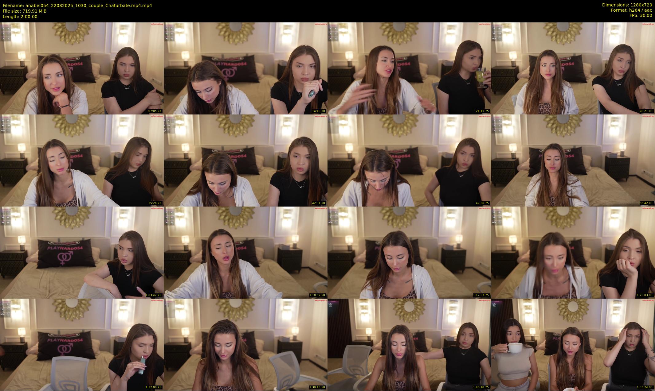anabel054 — 120 minute Chaturbate female cam show recording, 720p, Aug 22, 2025