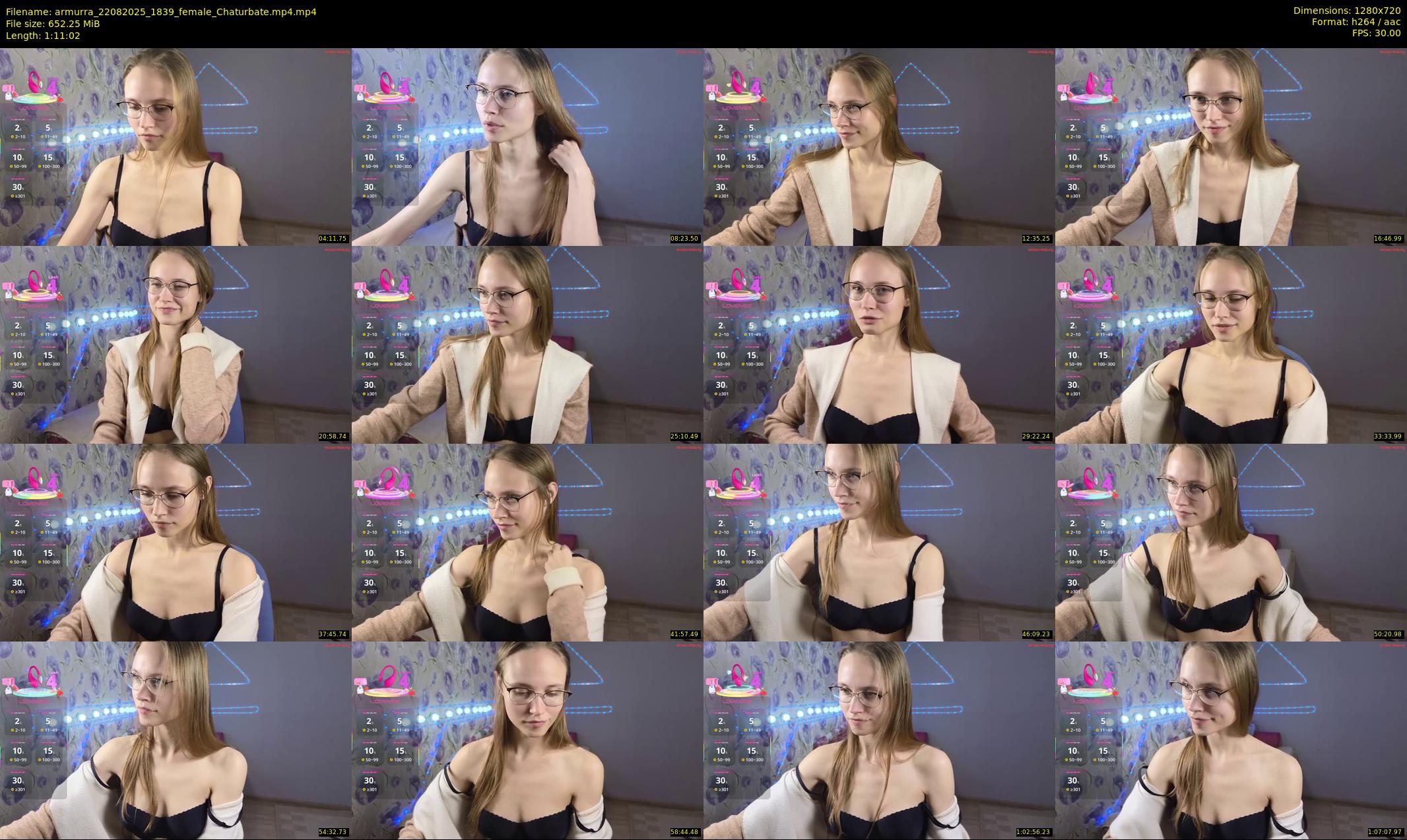 armurra — 72 minute Chaturbate female cam show recording, 720p, Aug 22, 2025