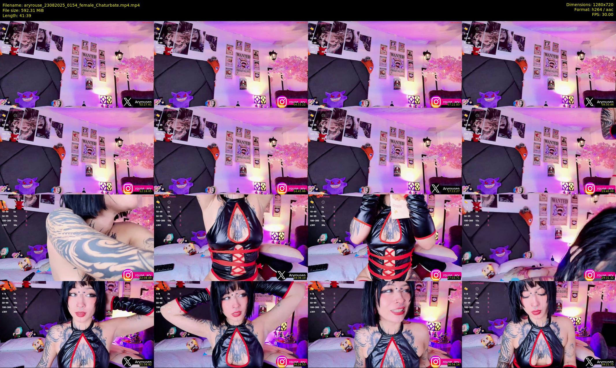 aryrouse — 42 minute Chaturbate female cam show recording, 720p, Aug 23, 2025