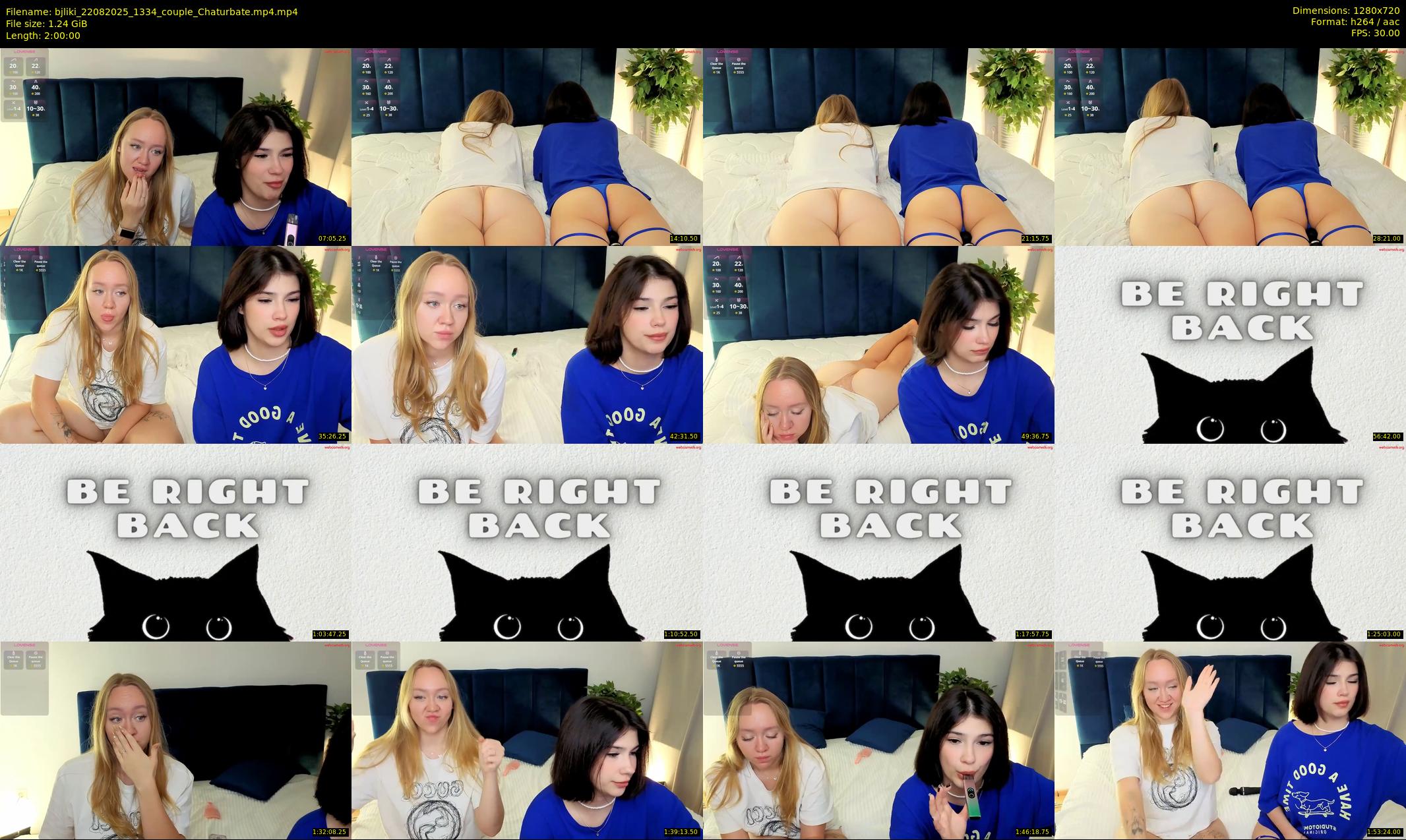 bjliki — 120 minute Chaturbate couple cam show recording, 720p, Aug 22, 2025