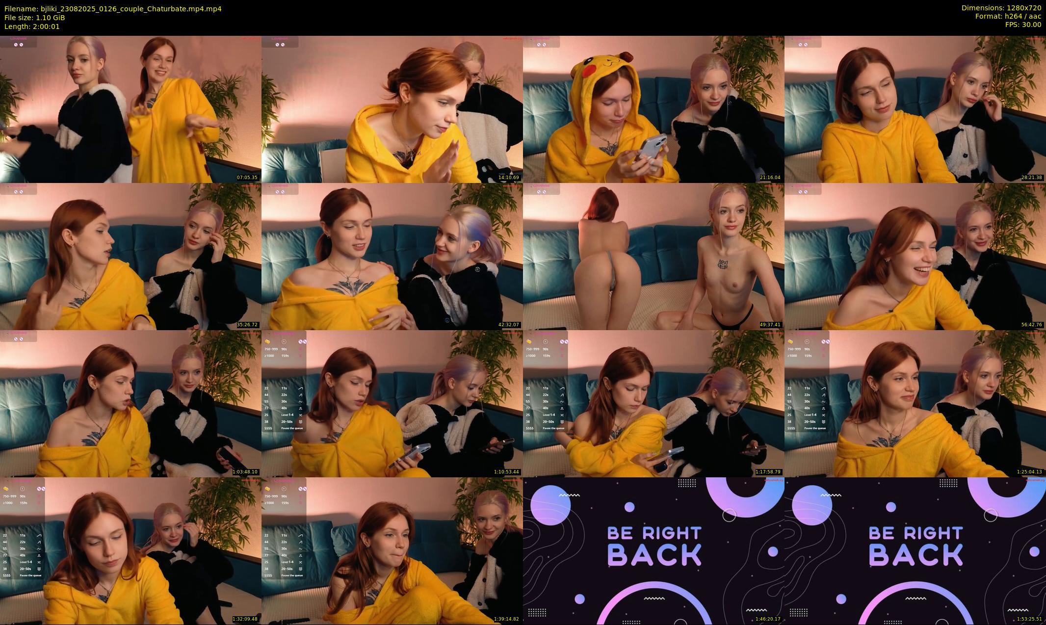 bjliki — 121 minute Chaturbate couple cam show recording, 720p, Aug 23, 2025