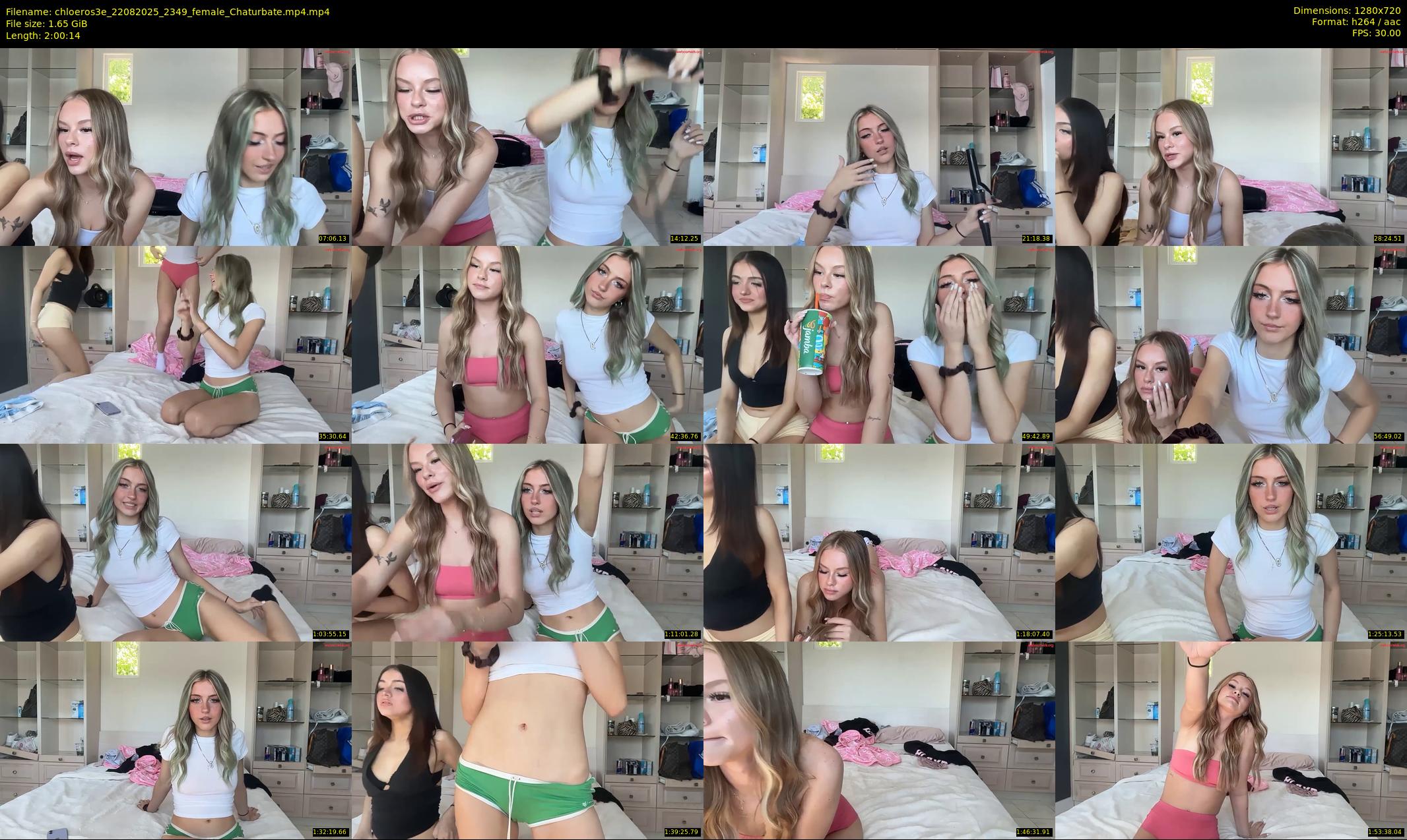 chloeros3e — 121 minute Chaturbate female cam show recording, 720p, Aug 22, 2025