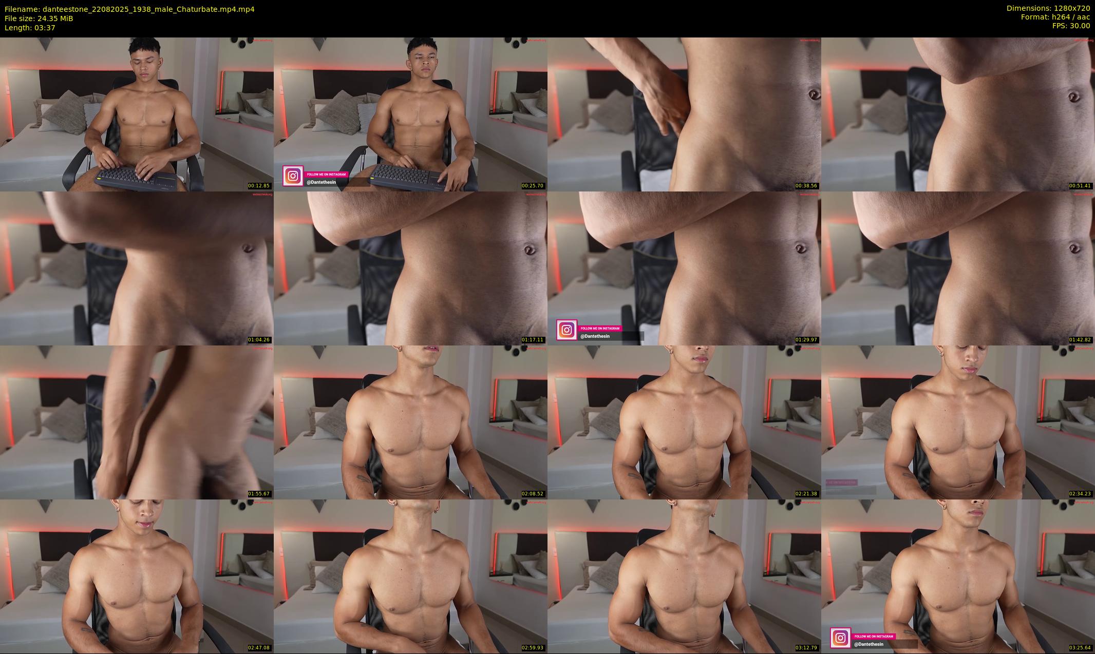 danteestone — 4 minute Chaturbate male cam show recording, 720p, Aug 22, 2025